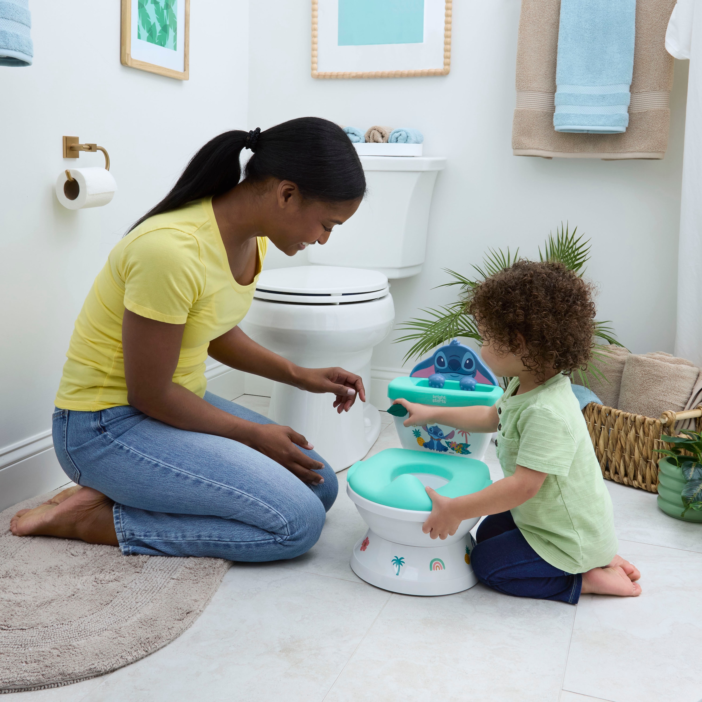 Bright Starts Entraîneur de toilettes »Stitch My Size Potty«