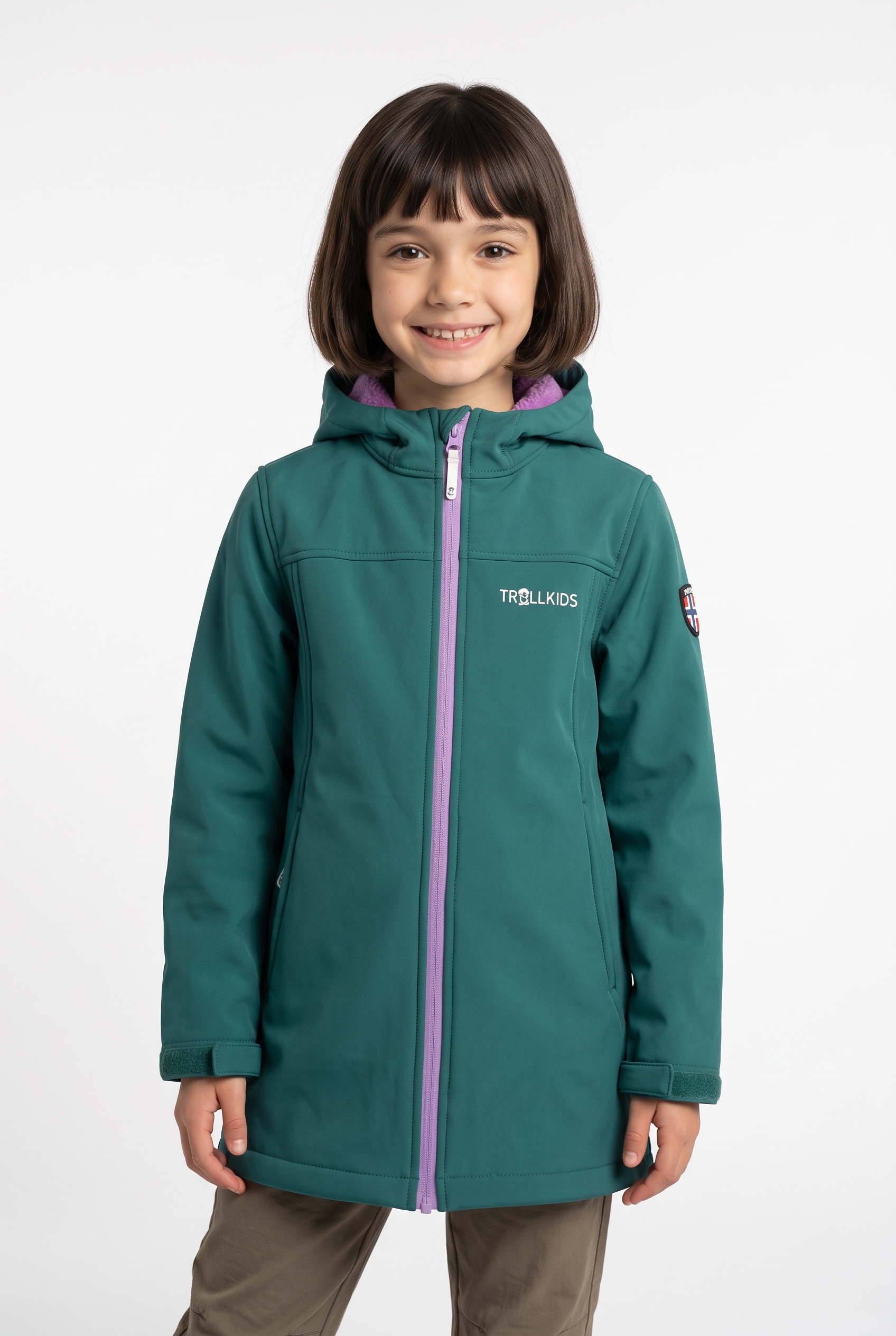 Image of TROLLKIDS Softshellmantel "GIRLS KRISTIANSAND COAT" Softshellmantel, normal lang, aus Polyester und Elasthan, wasserdicht
