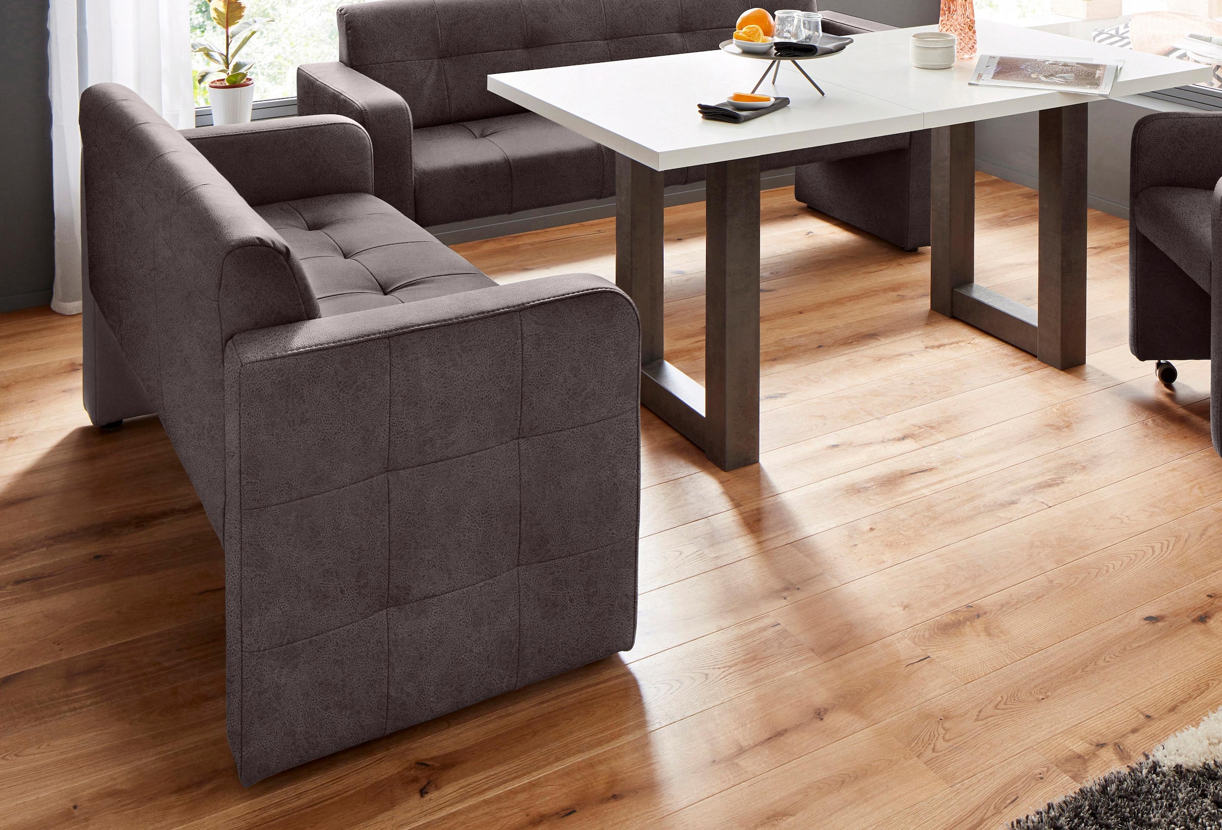 exxpo - sofa fashion Polsterbank »Barista Küchensofa, Sitzhöhe 49cm, kompakte Stellmasse«, Frei im Raum stellbar