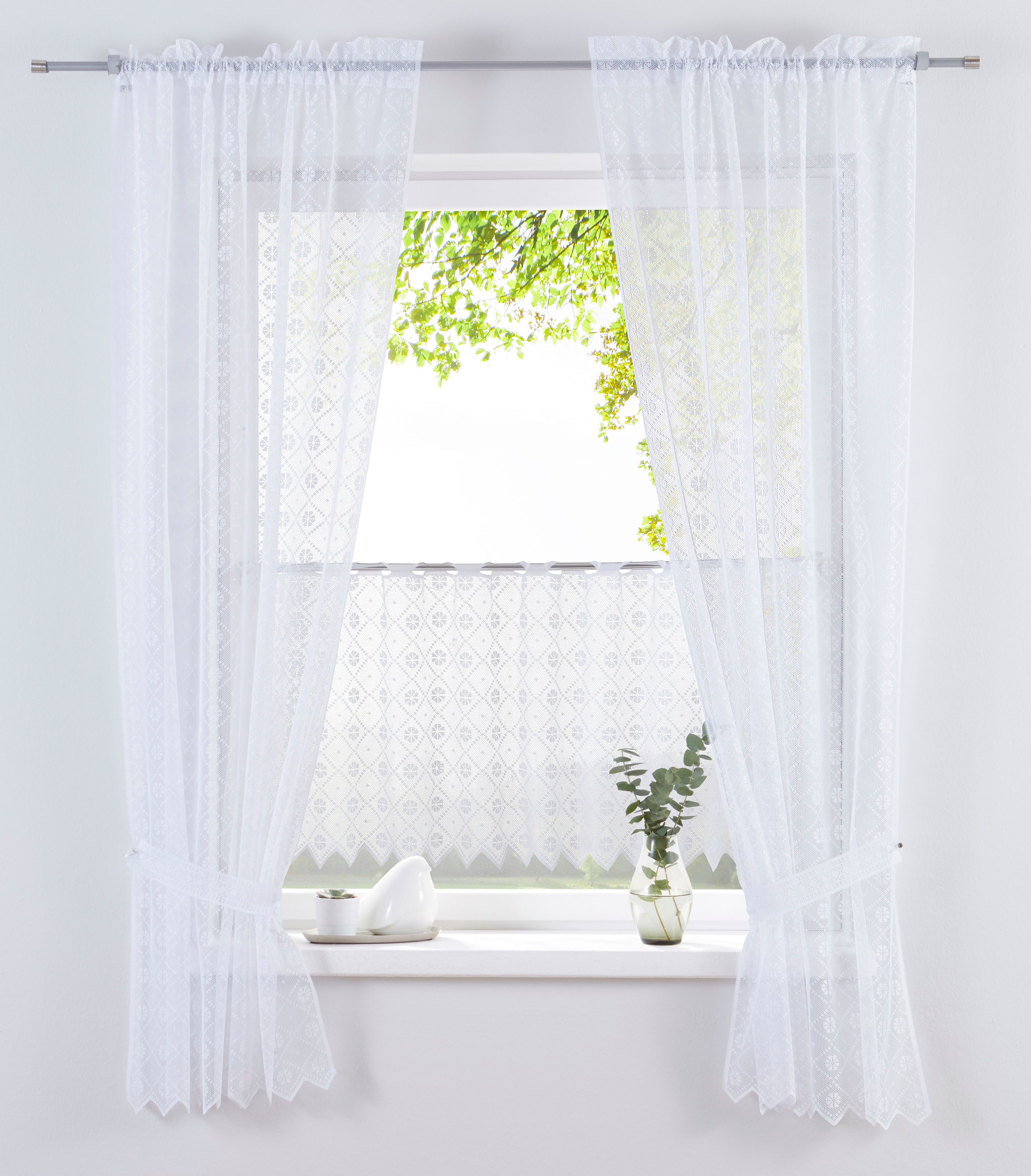 Image of Home affaire Gardine »ELLI«, (5 St.), transparent, Gardinen-Set 5tlg., waschbar bei Ackermann Versand Schweiz