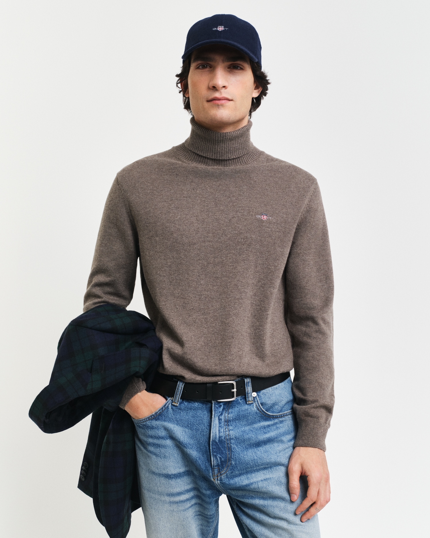 Image of Gant Strickpullover "CTN/WO ROLLNECK" Mit Rundhalsausschnitt