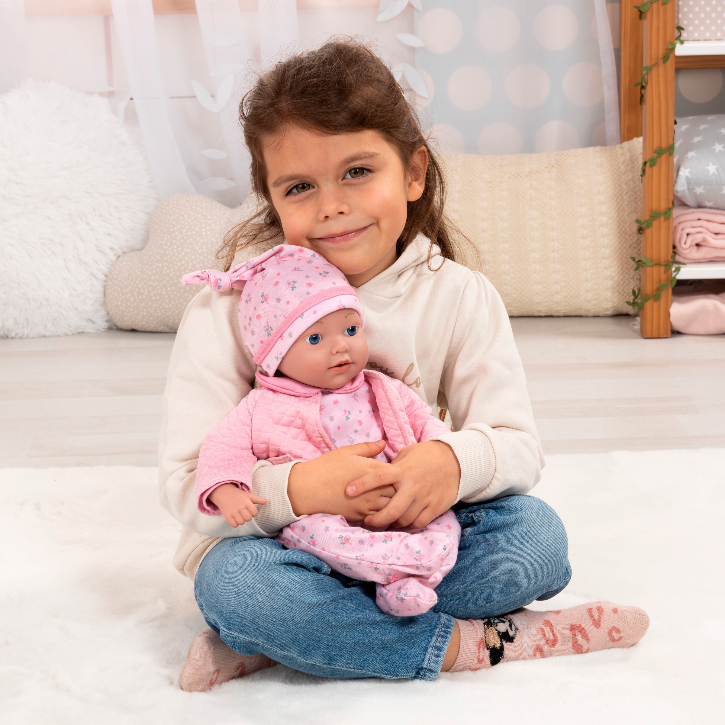 Bayer Babypuppe »Reborn Baby, 38 cm rosa«