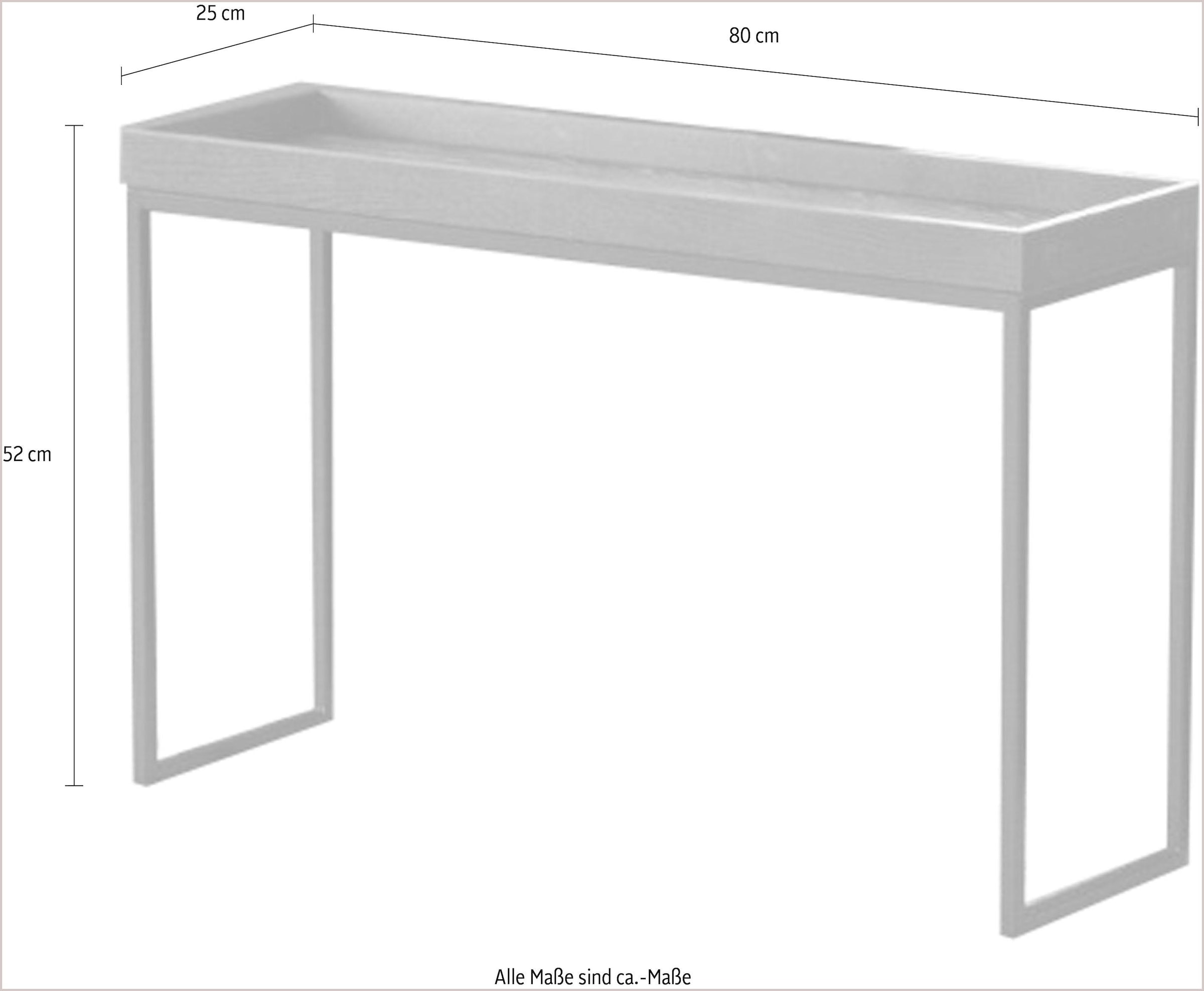 Fiam Konsolentisch »pizzo«, in verschiedenen Gestellfarben, Breite 80 cm