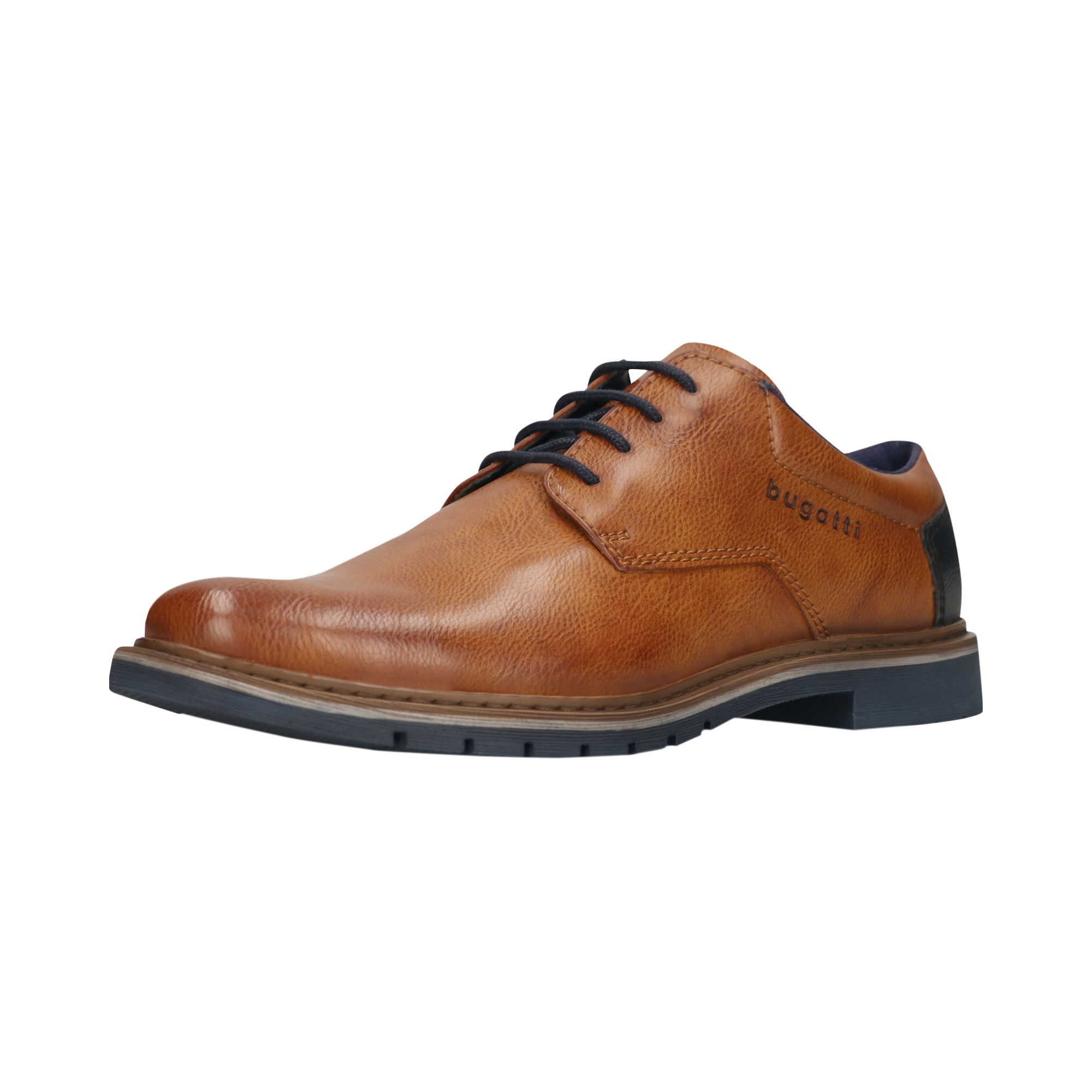 bugatti Schnürschuh  Blockabsatz, Businessschuh, Abendschuh mit Logoprägung