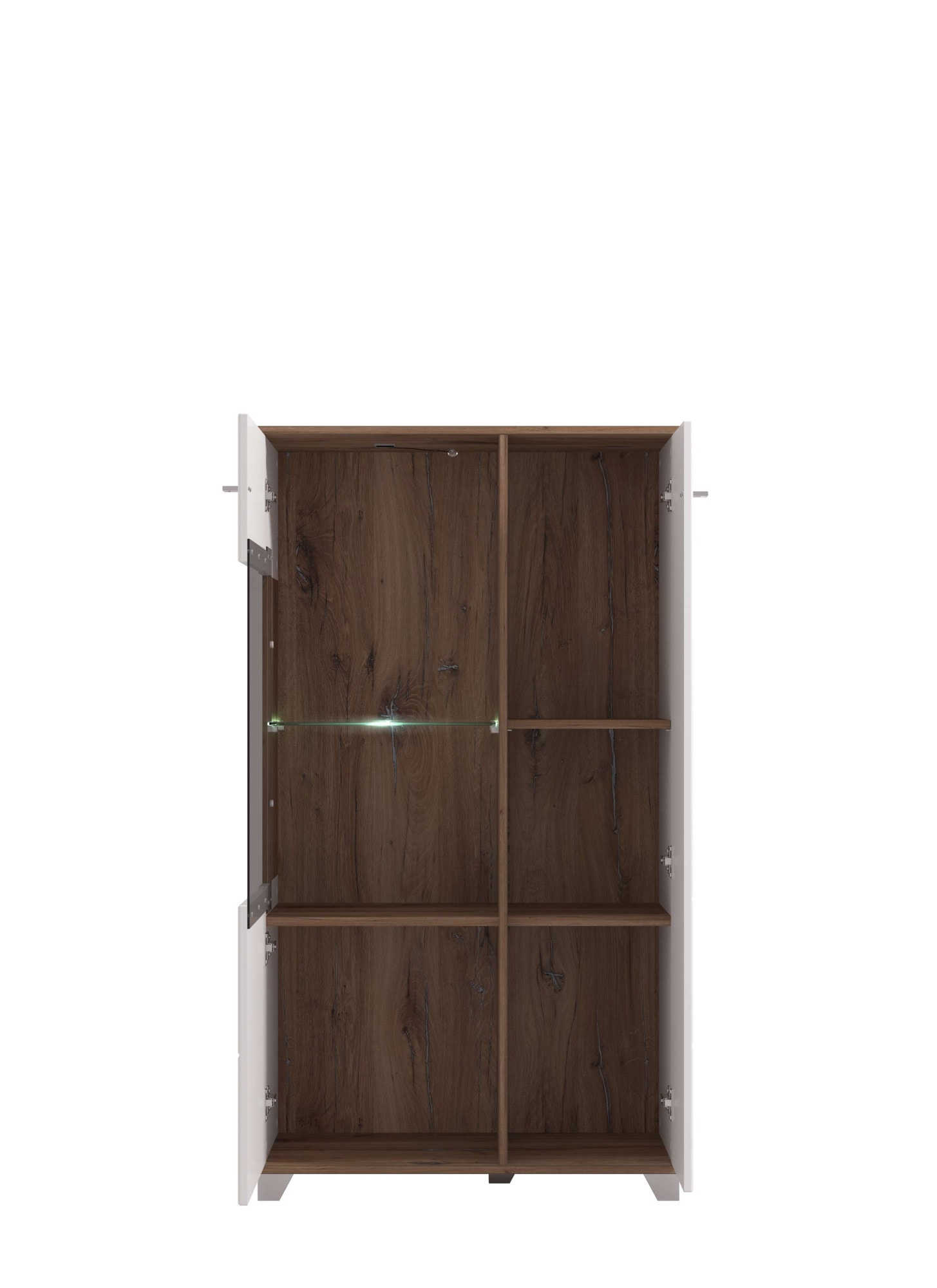 INOSIGN Highboard »Burgundy Sideboard, Stauraumschrank, Anrichte, Hochschrank, B93cm« Hochglanzfronten und eine Innenausstattung in Flagstaff Eiche