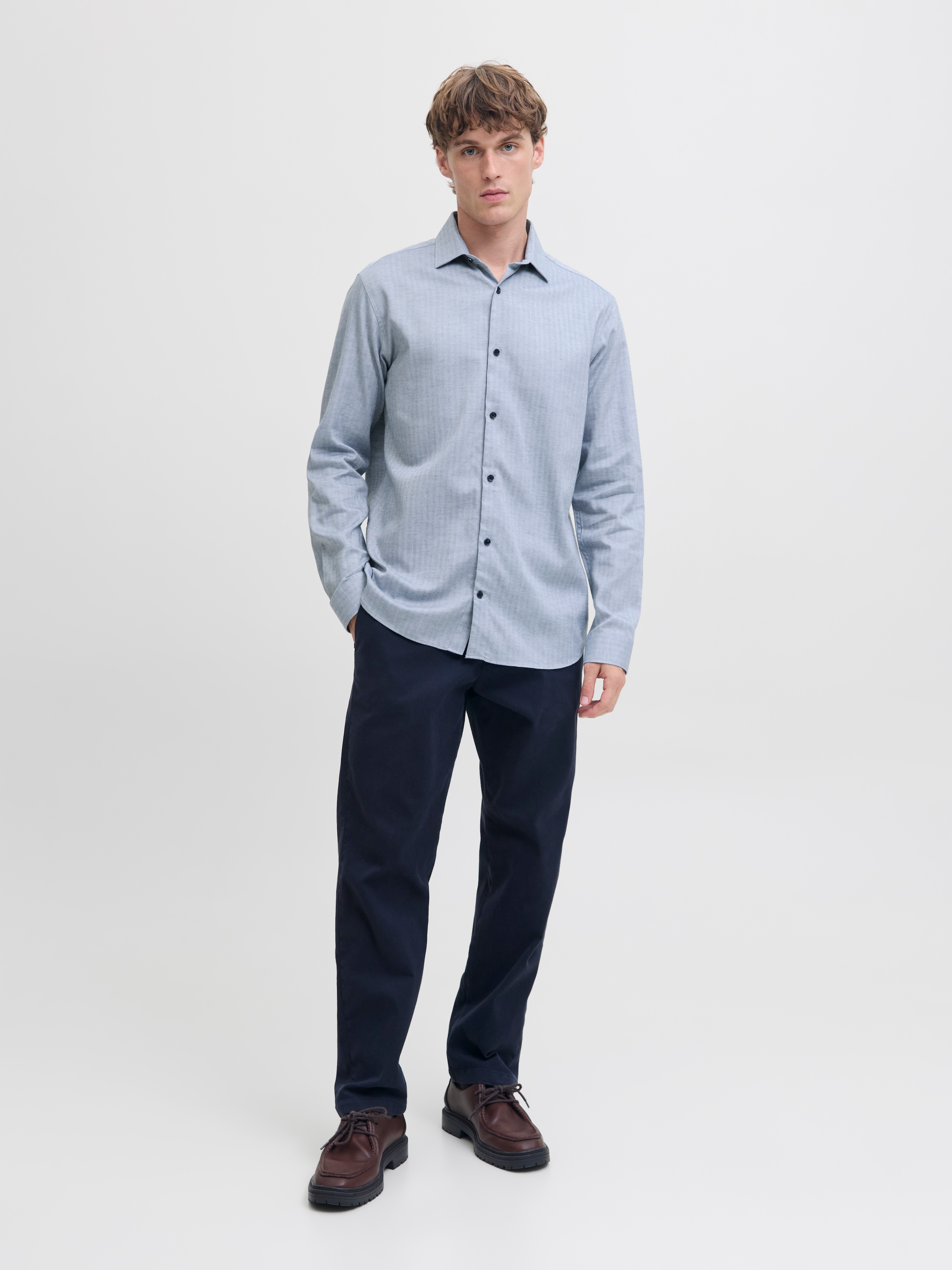 Jack & Jones Langarmhemd »JPRBLAPARKER MELANGE L/S SHIRT BF«