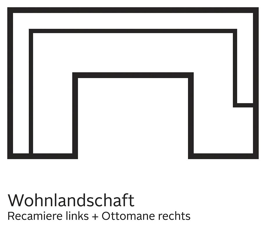 TRENDMANUFAKTUR Wohnlandschaft »Indie, toller Sitzkomfort, aufwendige Detailverarbeitung, U-Form«, wahlweise mit Bettfunktion