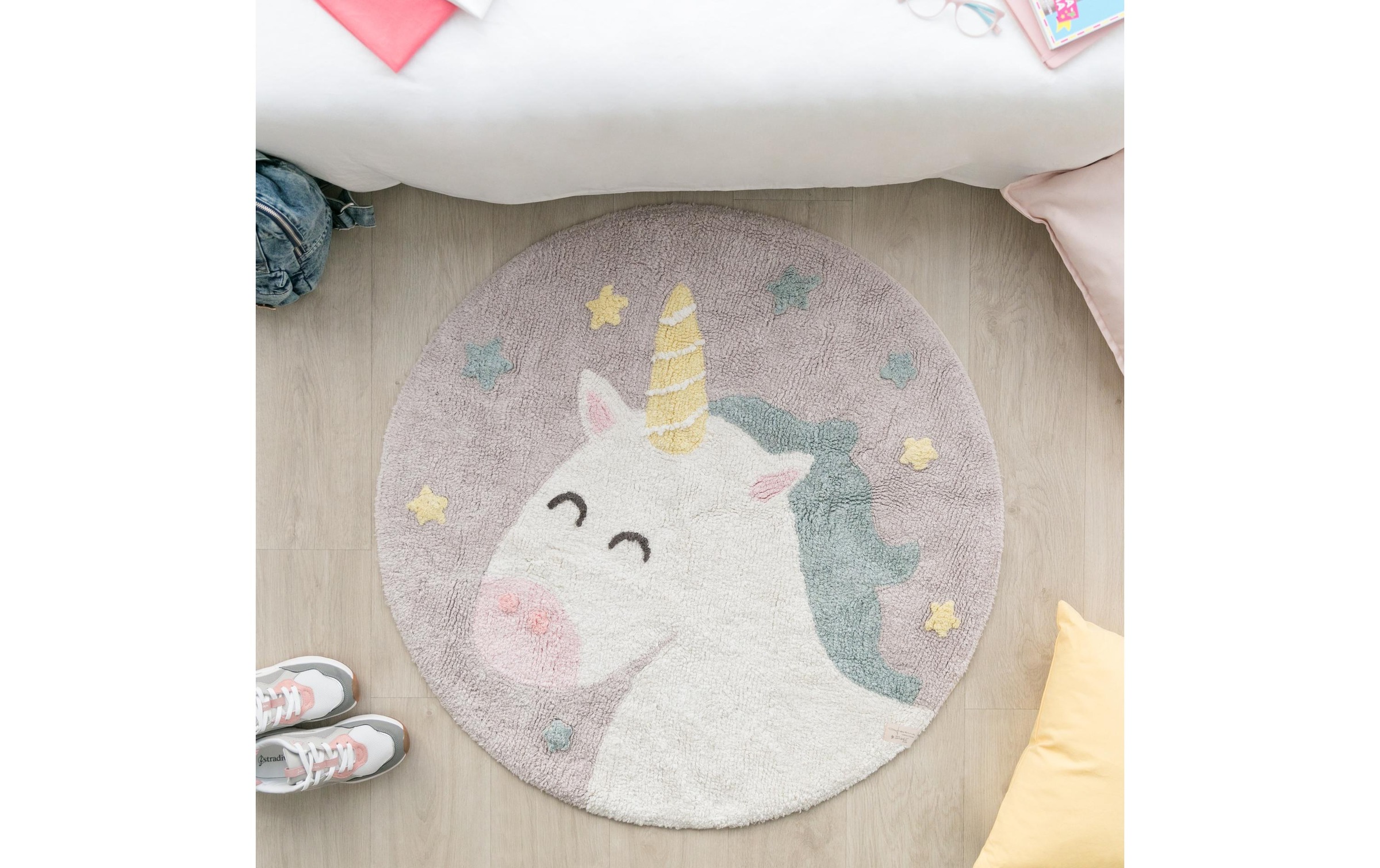 Kinderteppich »Lorena Canals Believe in Yourself Einhorn Ø 100 cm«