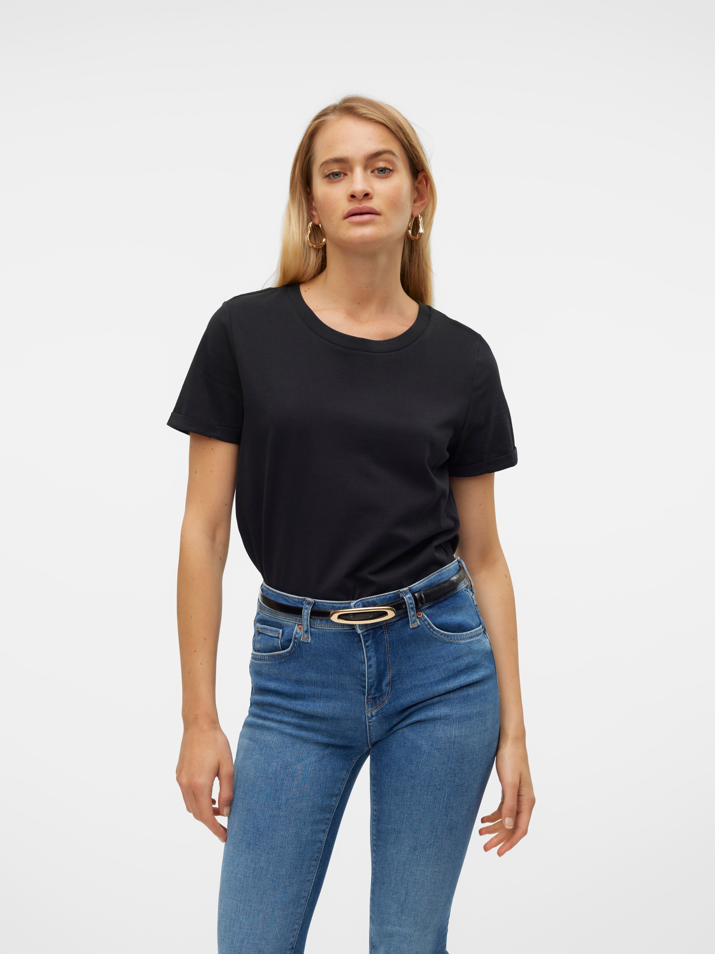 Vero Moda Kurzarmshirt »VMPAULA S/S T-SHIRT  NOOS« Baumwolle, regular fit