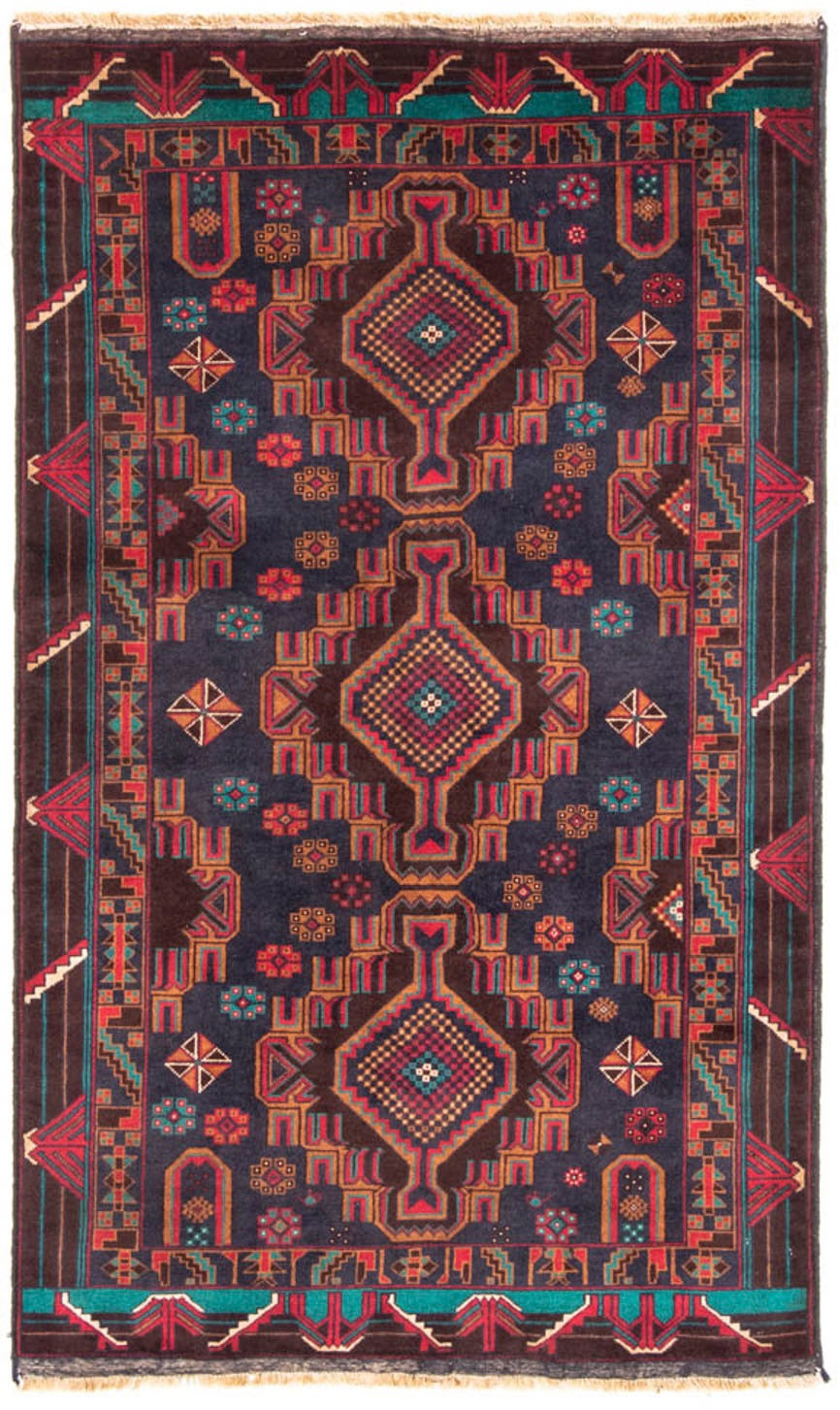 Image of morgenland Hochflor-Läufer »Belutsch Medaillon Rosso scuro 194 x 108 cm«, rechteckig, 0,8 mm Höhe, Handgeknüpft bei Ackermann Versand Schweiz