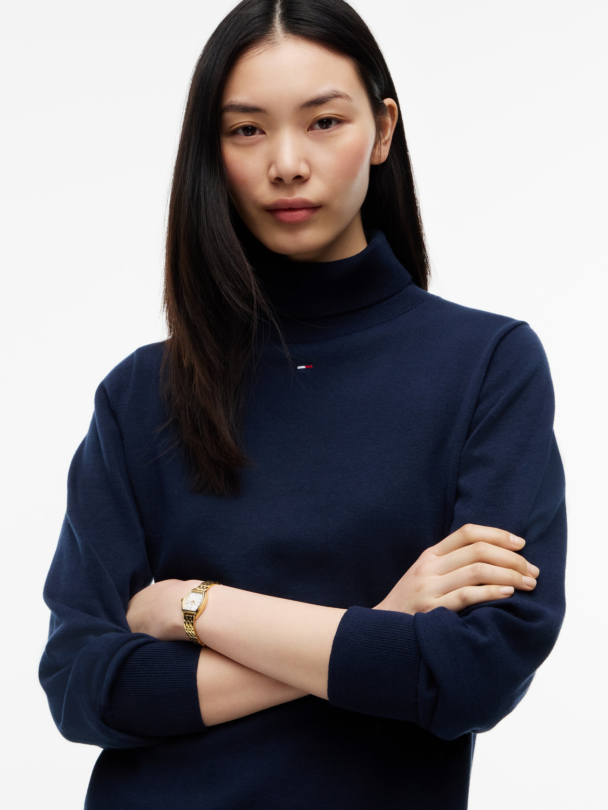 Tommy Jeans Robe en sweat »TJW ESS TURTLENECK SWEATER DRESS« Coton