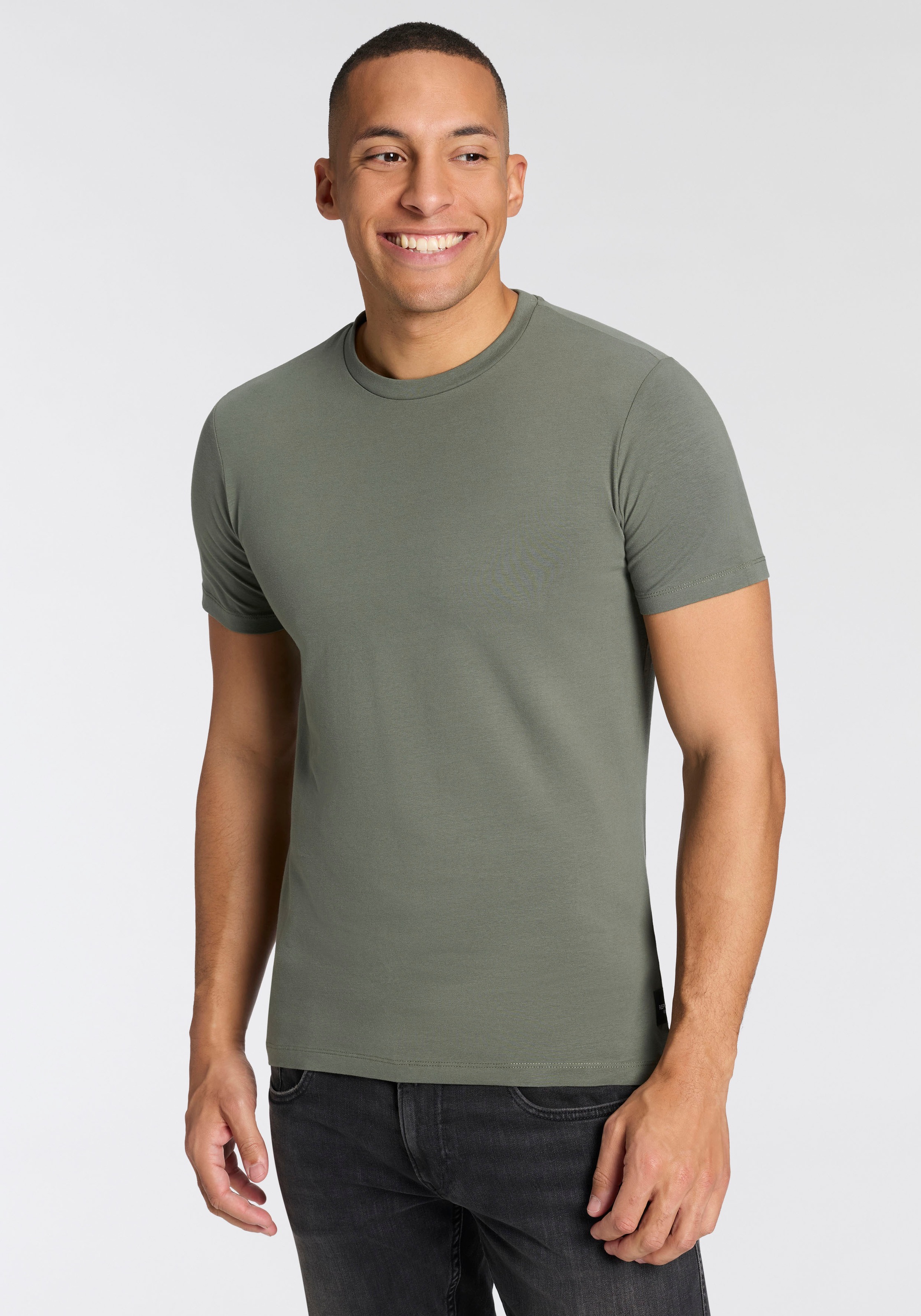Image of Replay T-Shirt Baumwoll-Mix, Rundhalsform