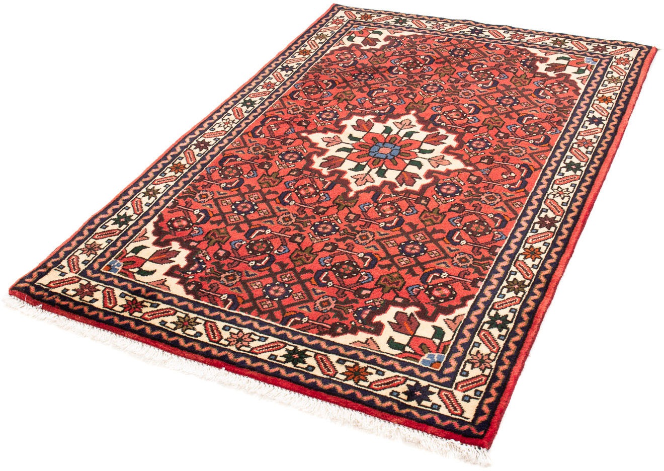 Image of morgenland Orientteppich »Perser - Nomadic - 153 x 106 cm - rot«, rechteckig, 10 mm Höhe, Wohnzimmer, Handgeknüpft, Einzelstück mit Zertifikat bei Ackermann Versand Schweiz
