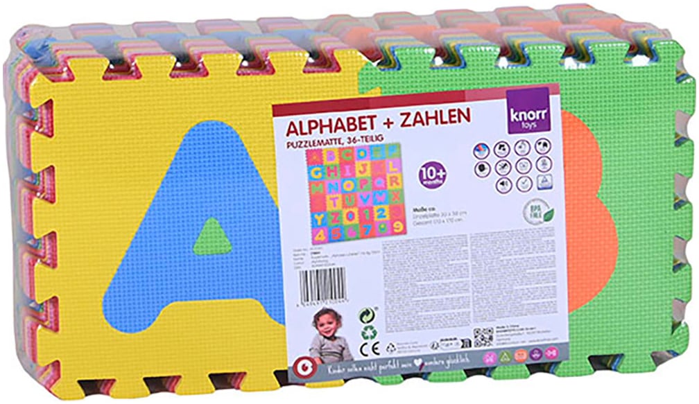 Knorrtoys® Puzzle »Zahlen und Buchstaben«, Puzzlematte, Bodenpuzzle