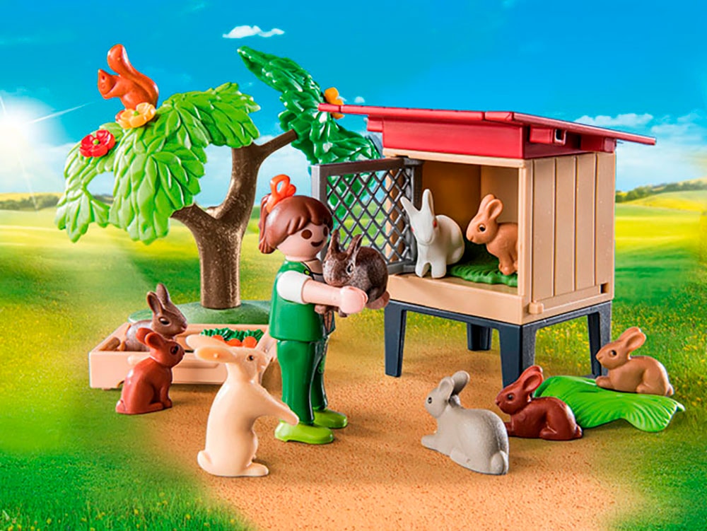 Playmobil® Konstruktions-Spielset »Kaninchenstall (71252), Country« teilweise aus recyceltem Material; Made in Europe