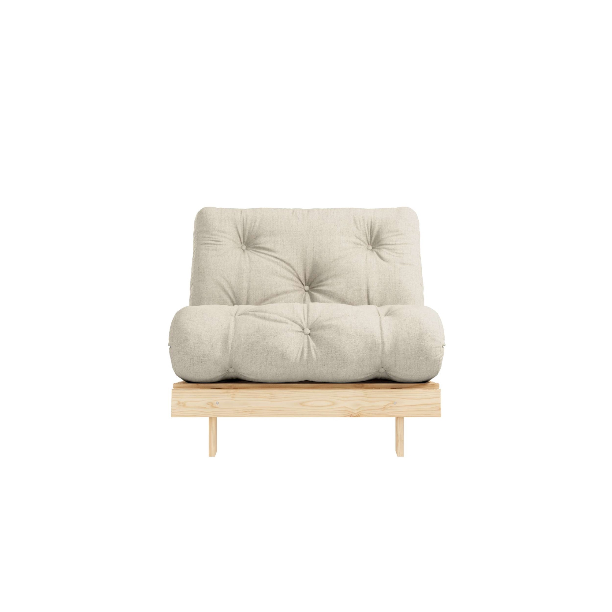 Karup Design Lit de jour »Roots Sofa Bed, Schlafsofa, Bettfunktion, FSC®-Massivholz, B: 90 cm« Inkl. Futonmatratze. Made in Europe, minimalistisches Design