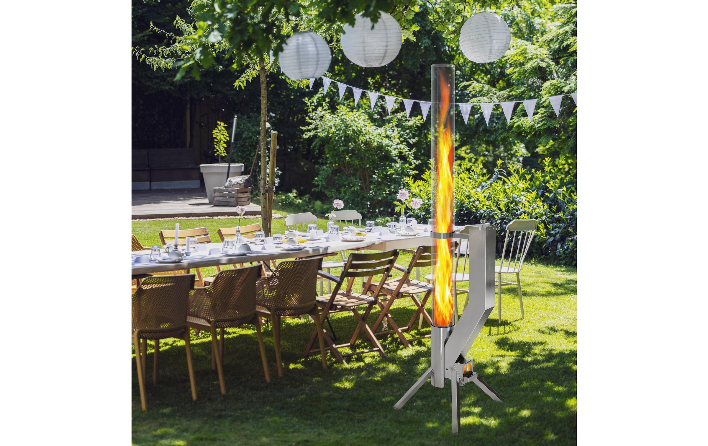   Feuerstelle »Gardenflare Premium« Pellet-Fackel für den Aussenbereich