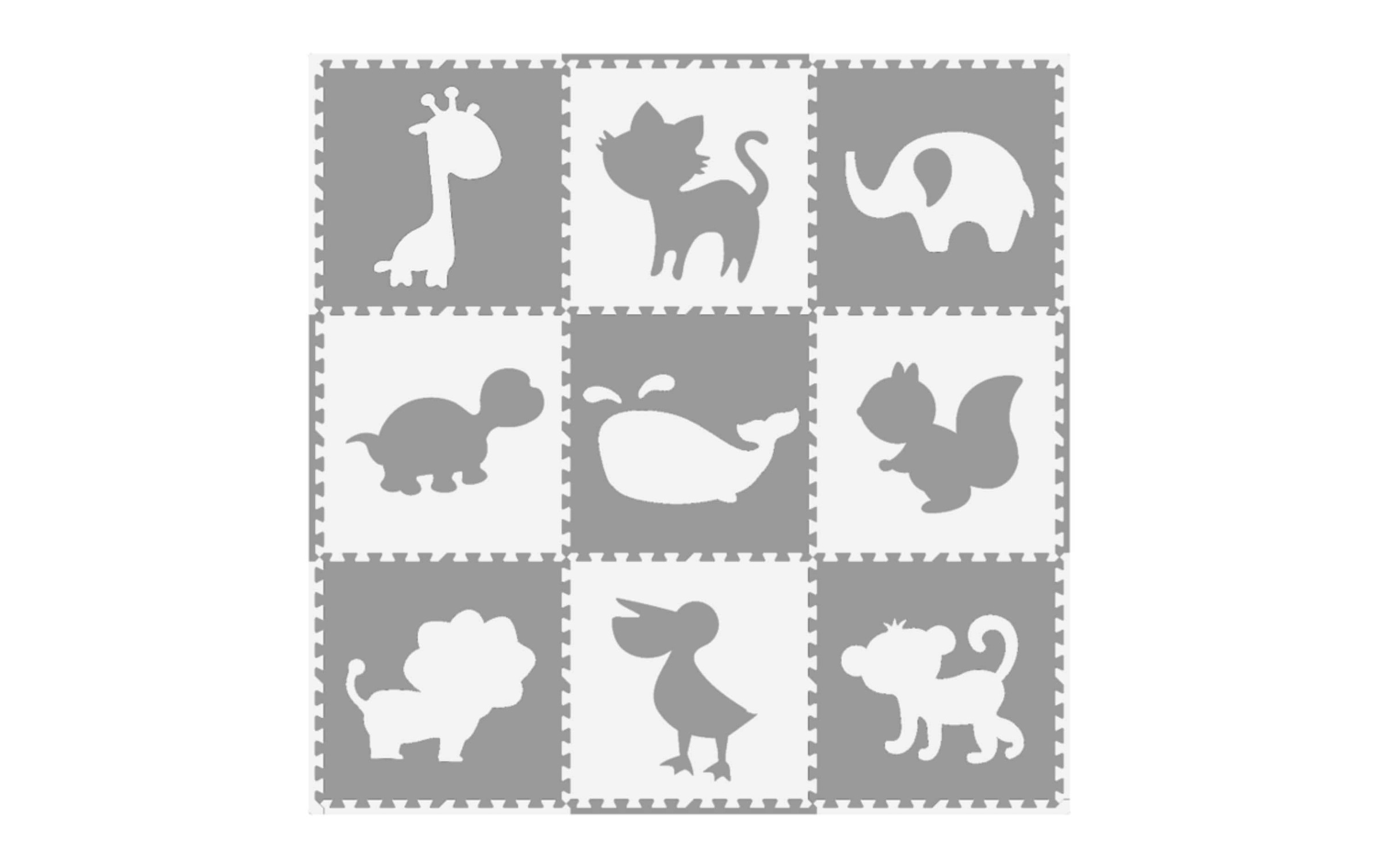 Puzzlematte "Tadu Puzzlematte Animalo, 184.5 x 184.5 x 1 cm, grau"