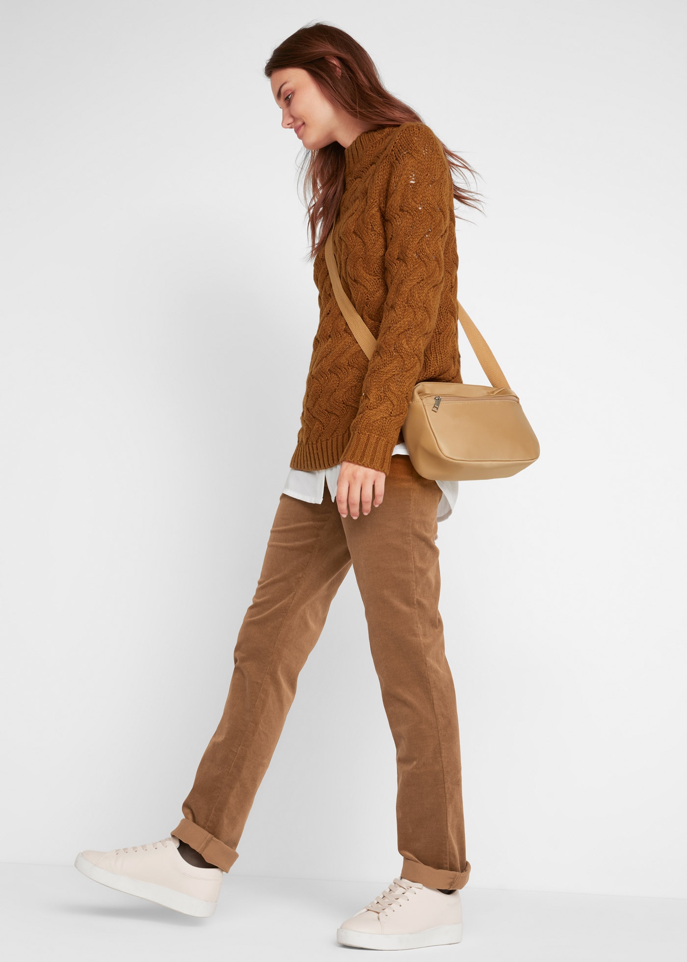 bonprix Cordhose »Stretch-Cordhose, Straight«  aus Stretch-Material, Slim Fit, mit Eingrifftaschen
