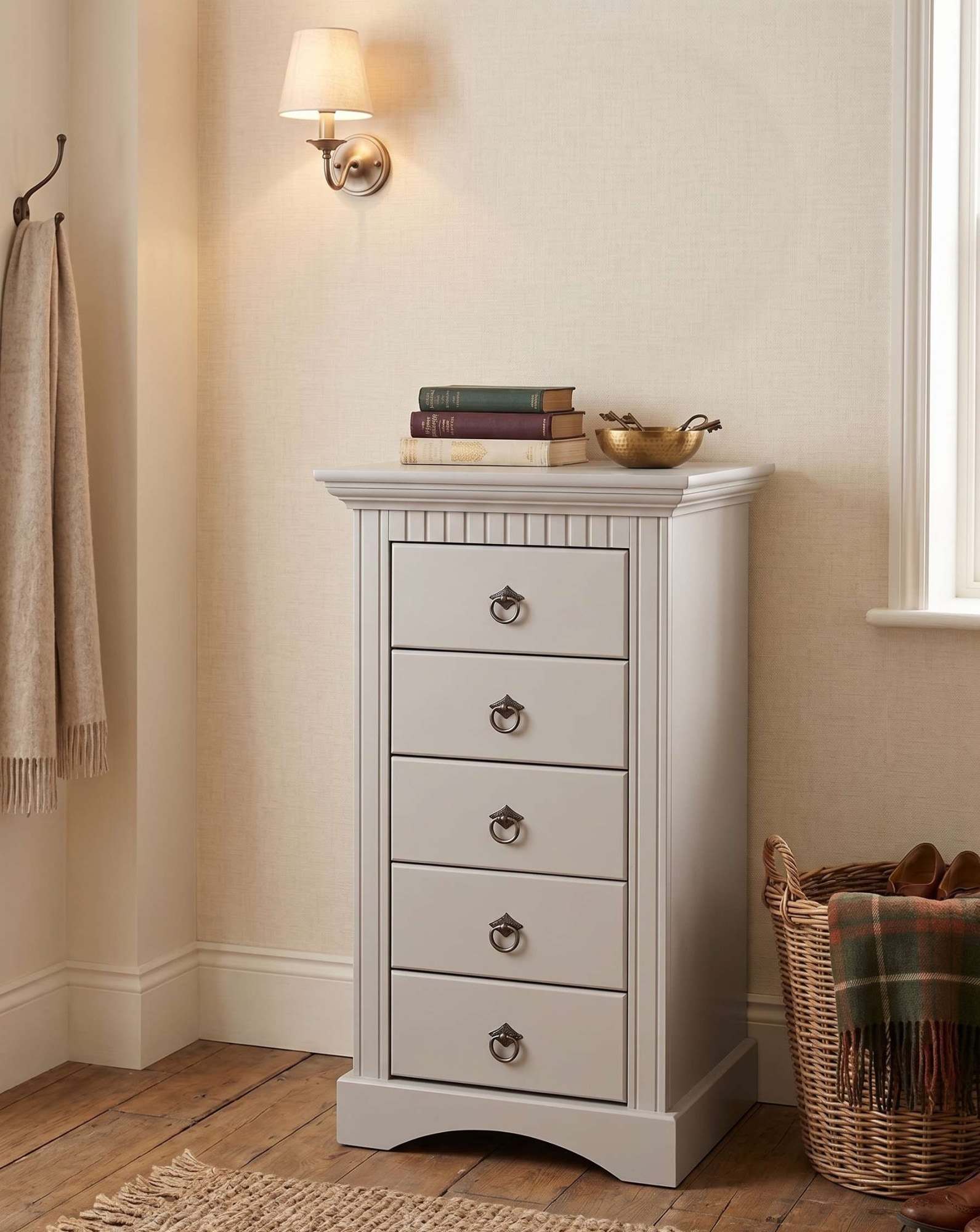 GOODproduct Kommode »Rustic« Breite 48cm, aus massiver Kiefer, 5 Schubladen, FSC®-zertifiziert