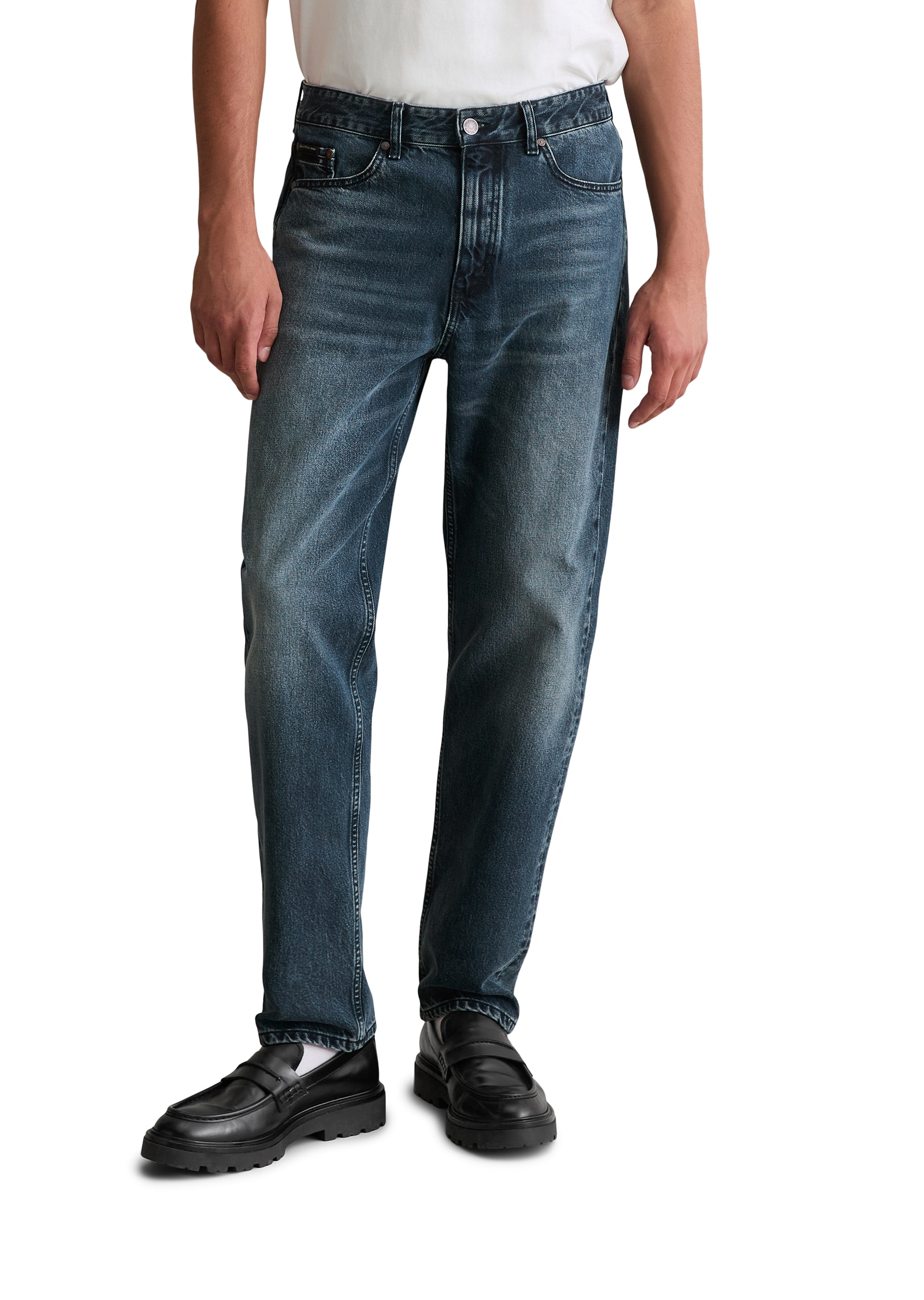 Image of Marc OPolo DENIM Tapered-fit-Jeans "Runne" tapered fit, reine Bio-Baumwolle