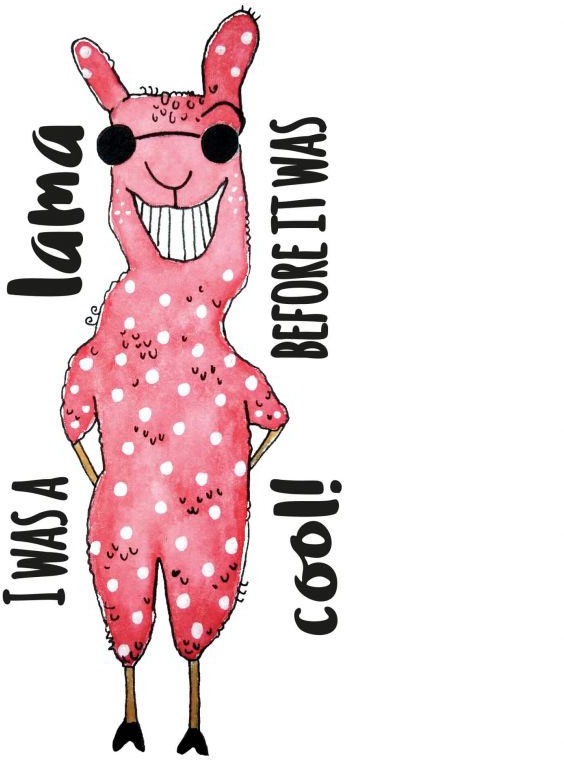 Image of Wall-Art Wandtattoo »Lebensfreude - cooles Lama«, (1 St.) bei Ackermann Versand Schweiz