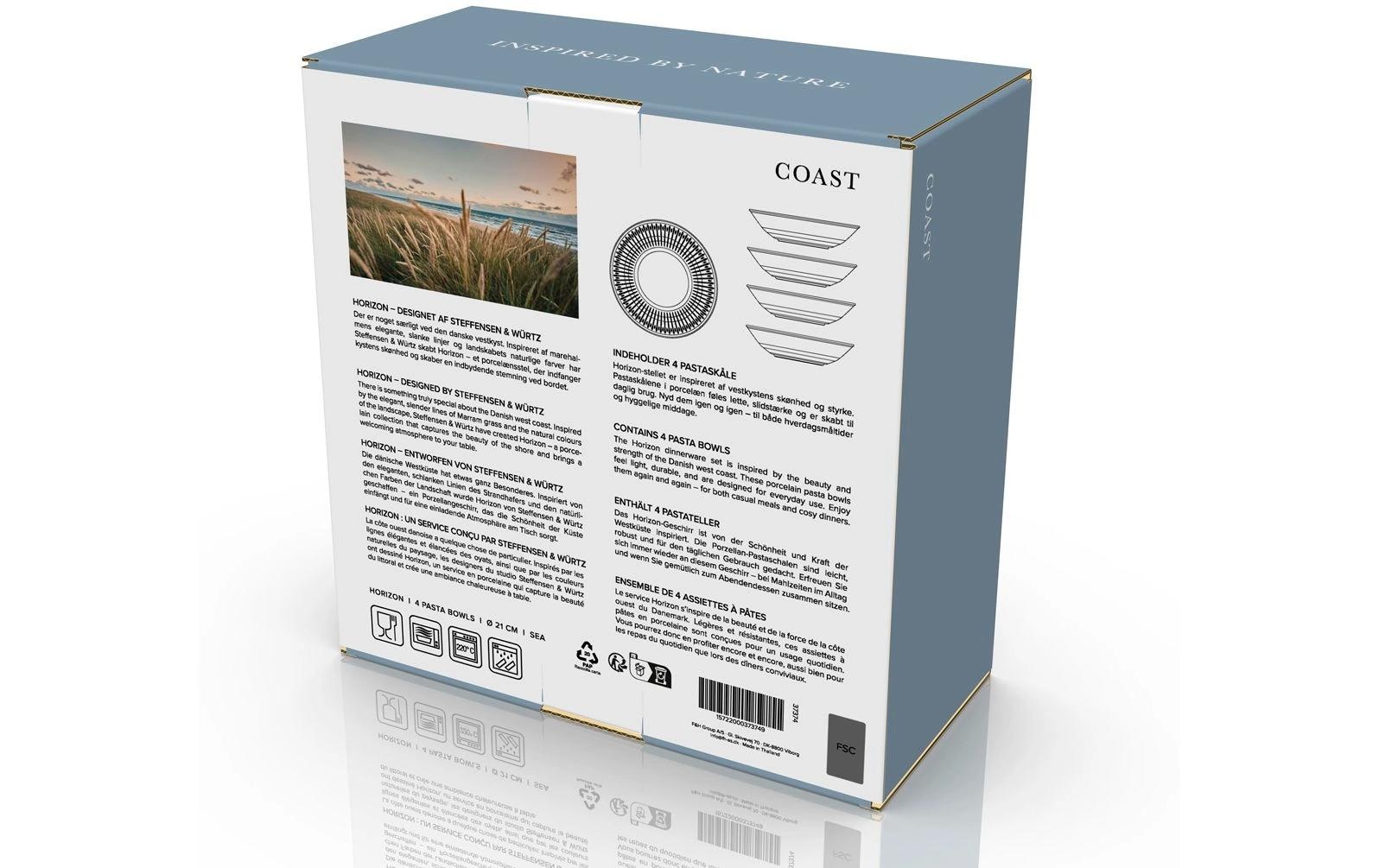 coast Pastateller »Horizon, 21 cm, 4 Stück«