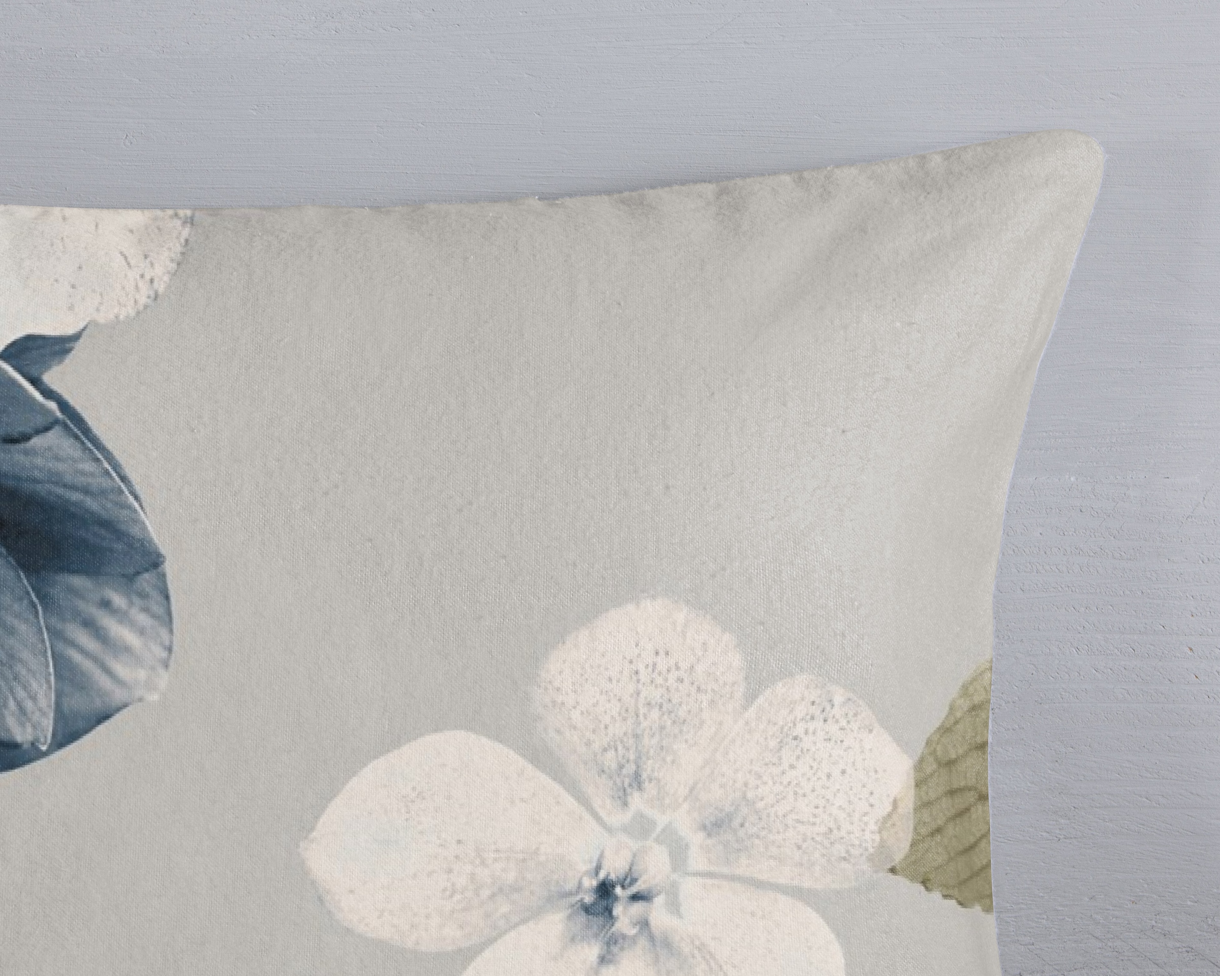 good morning Wendebettwäsche »Gabin«, Flanell, Biber, Winter, Warm, Reissverschluss, Wende, Blumen, Grau Blau