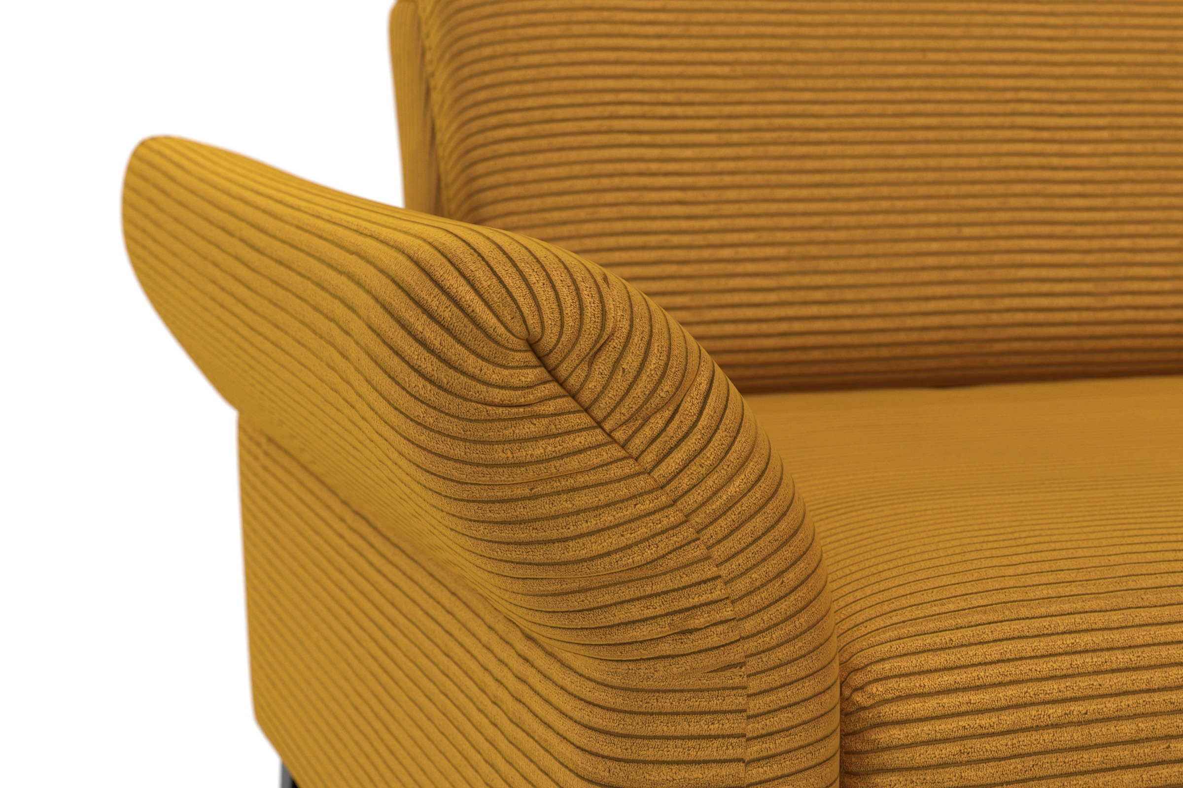INOSIGN Ecksofa »Coco L-Form«, Sitztiefen-, Arm- und Kopfteilverstellung, Cord-Bezug, Fusshöhe 15 cm