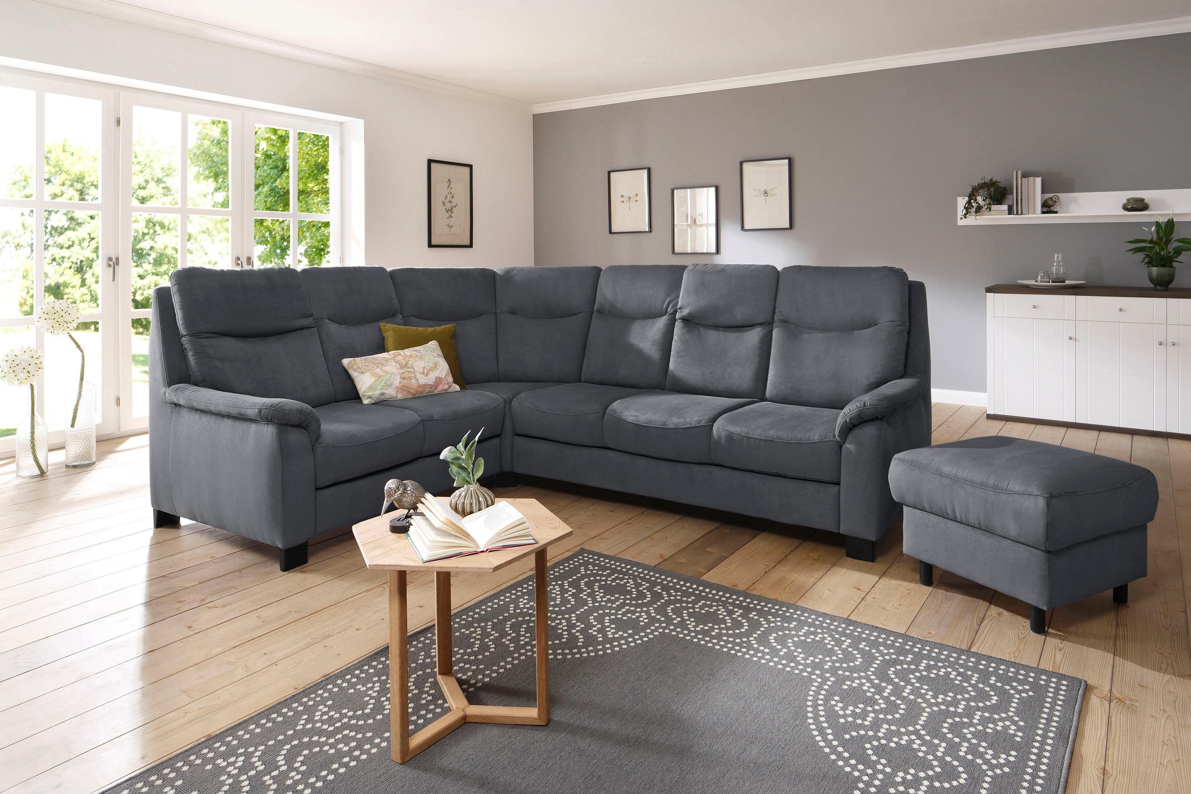 Image of Home affaire Ecksofa "Boccaccio L-Form" mit Federkern, incl. Kopfteilverstellung, wahlweise Bettfunktion