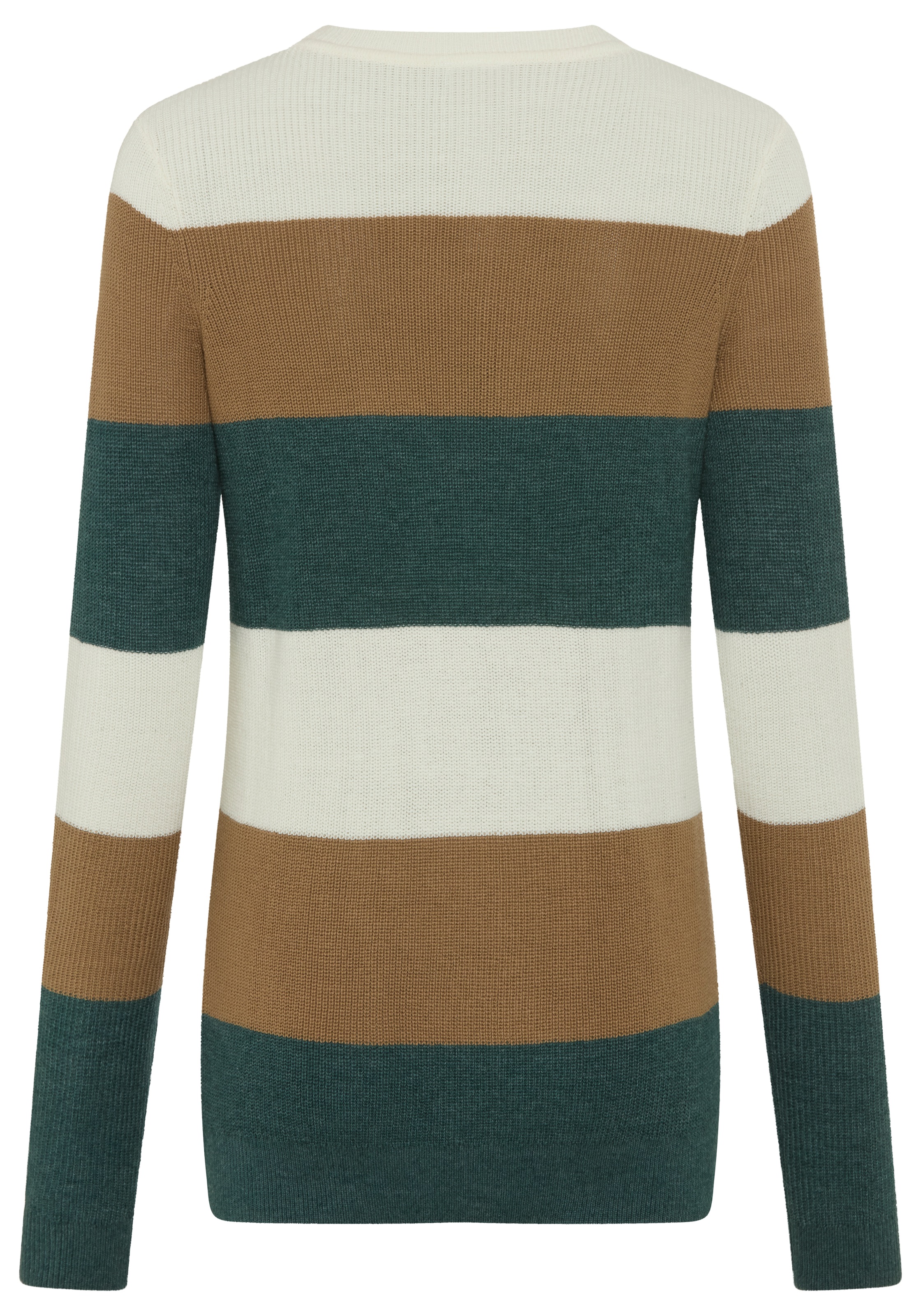AJC Streifenpullover mit trendigem Diagonal-Colourblocking