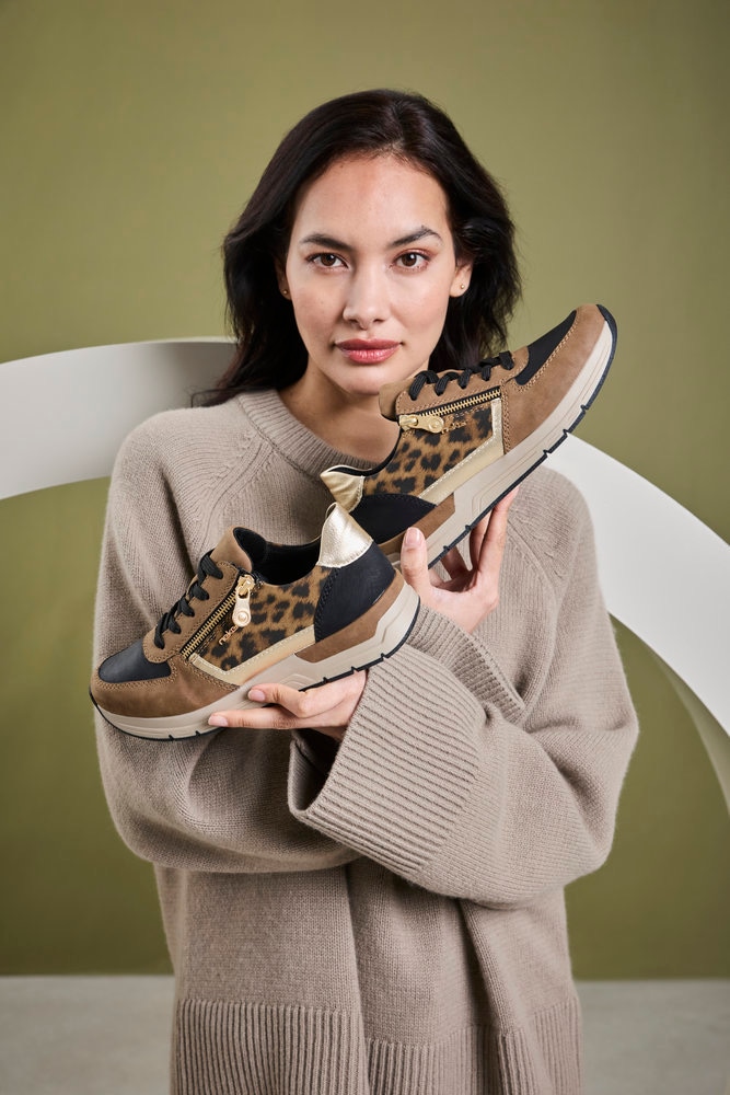 Rieker Sneaker  Freizeitschuh, Schnürschuh, Halbschuh mit modischen Akzenten