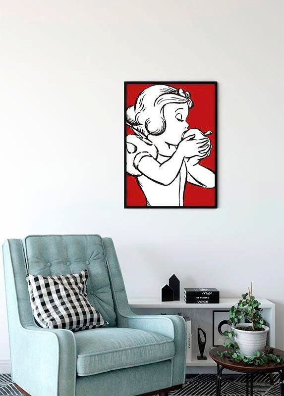 Komar Poster »Snow White Apple Bite - red«, Disney, (1 St.), Kinderzimmer, Schlafzimmer, Wohnzimmer