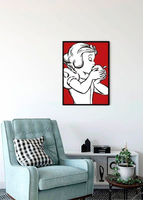 Komar Bild »Snow White Apple Bite - red« Disney 1 Stk. tlg. Wandbild zur Dekoration im Kinderzimmer - ohne Rahmen