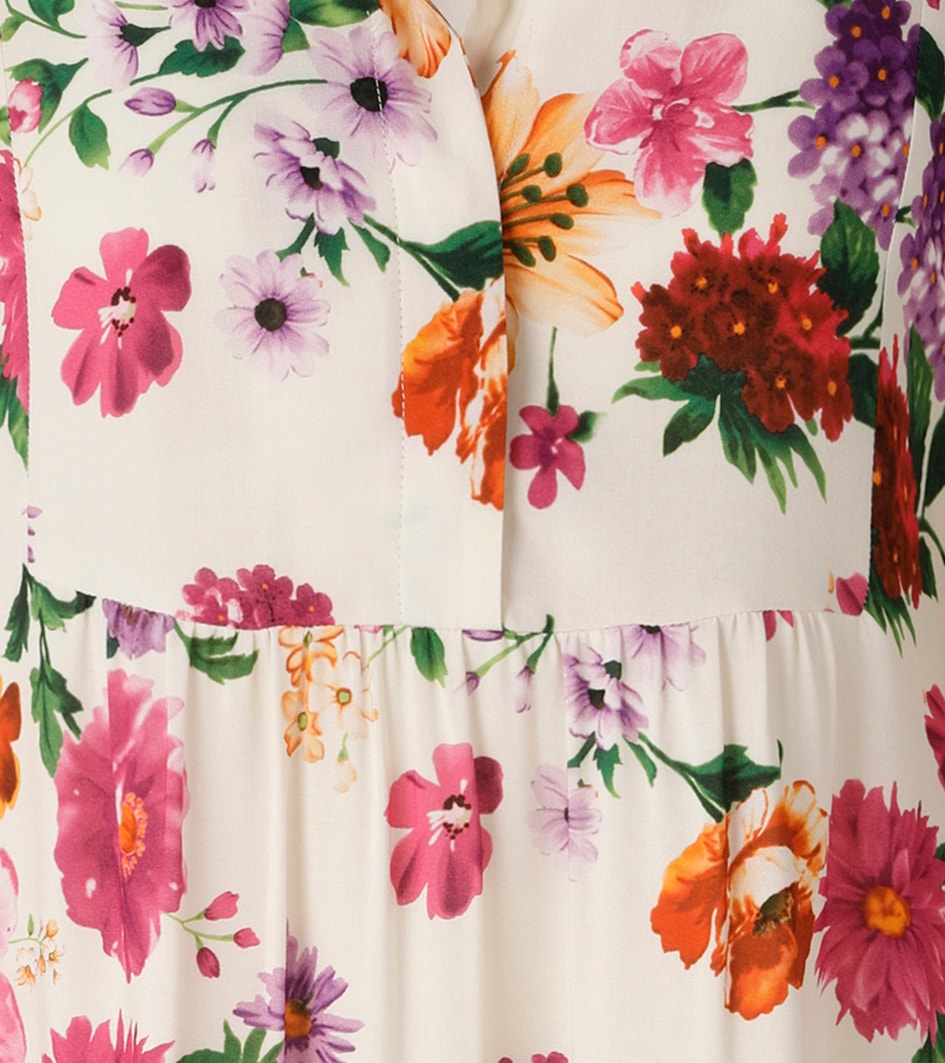 Aniston CASUAL Robe chemisier mit romantischen Blumendruck - jedes Teil ein Unikat - NEUE KOLLEKTION