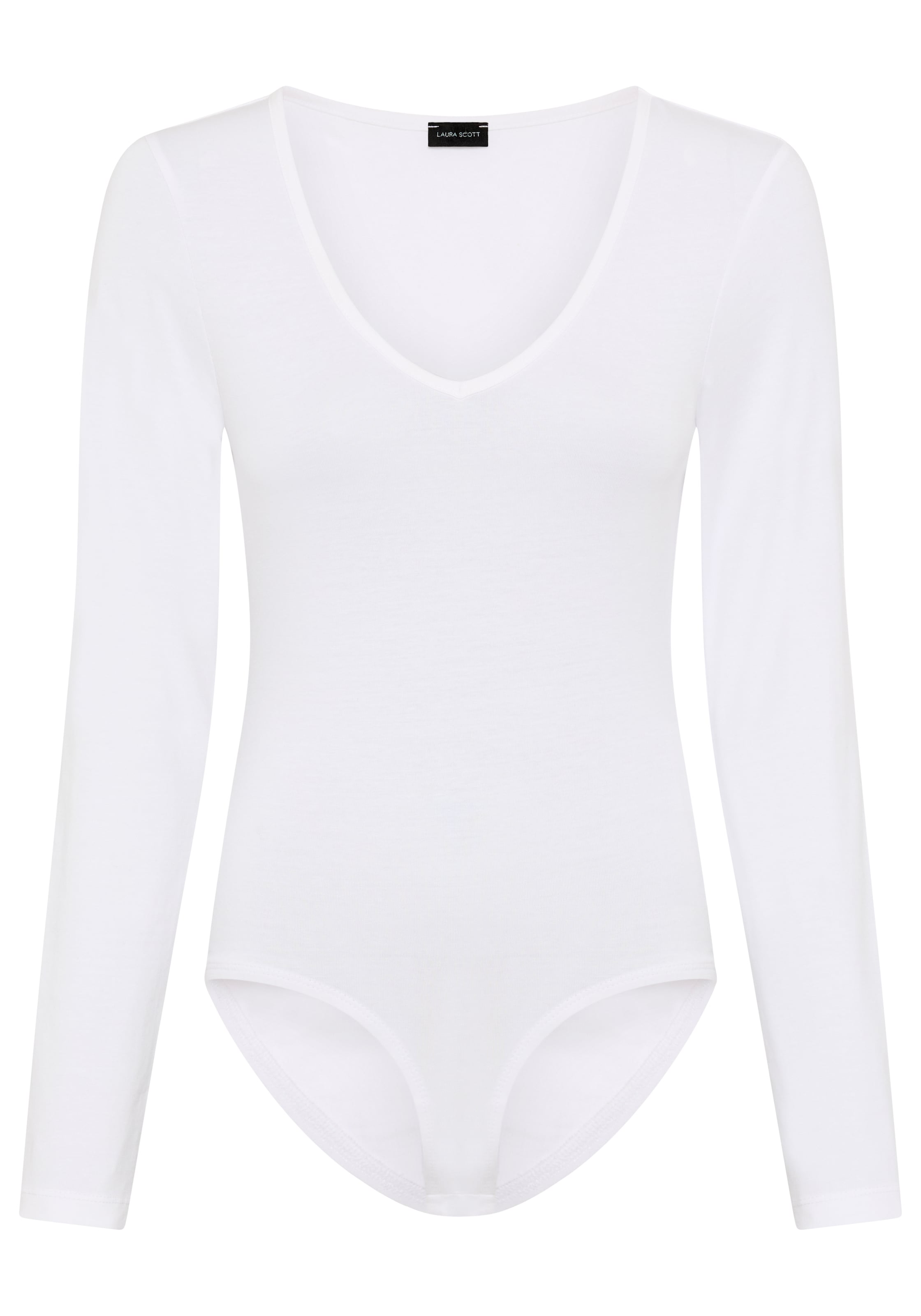 Image of Laura Scott Langarmbody V-Ausschnitt, figurbetonte Passform, Basic Design