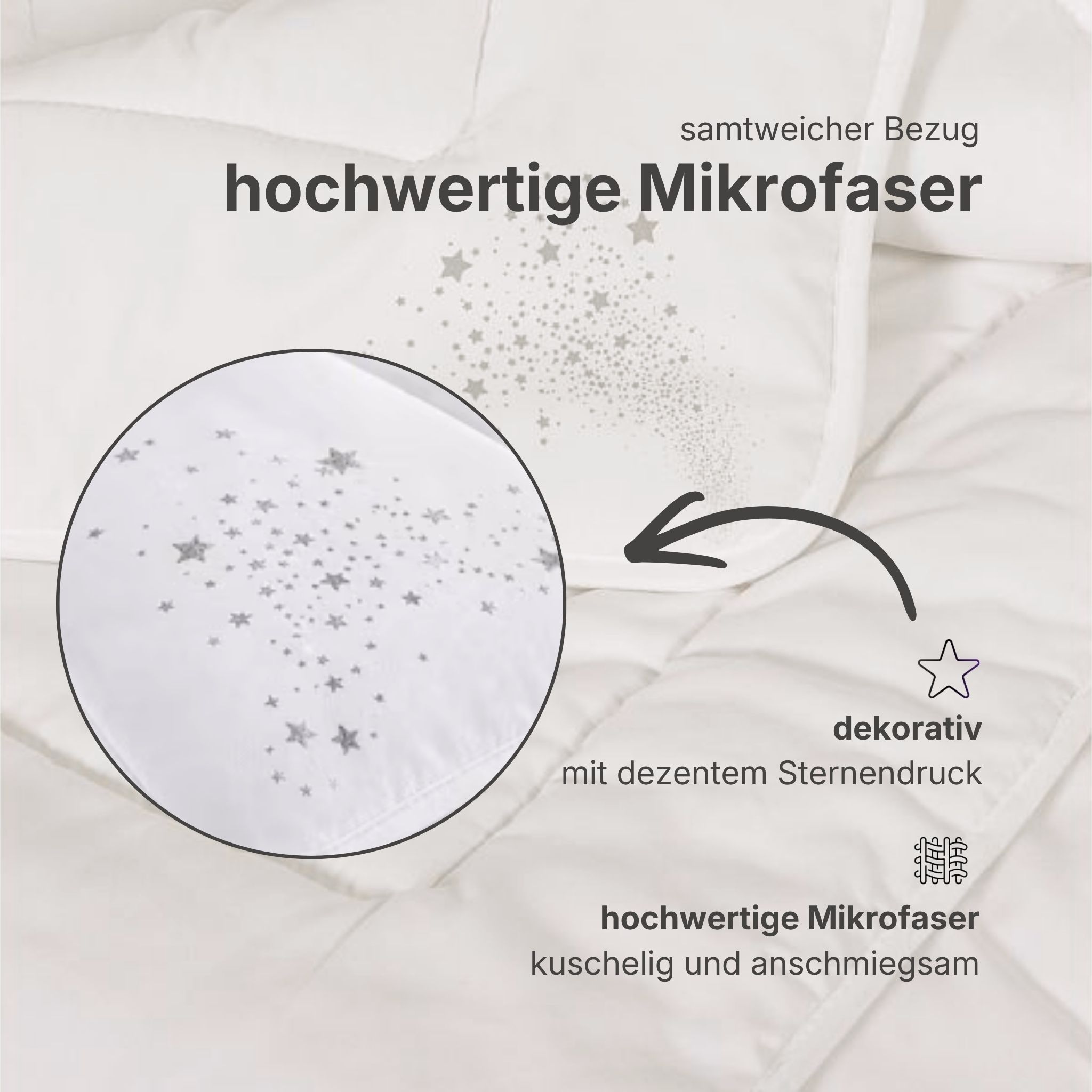 GOODproduct Couette microfibre »Baca, Bettdecke 135x200 cm, 155x220 cm und weitere Grössen« léger Füllung en fibre creuse 6D de haute qualité Bezug Polyester 1 cuis tlg. couettes, été, hiver, 4 saisons, couverture