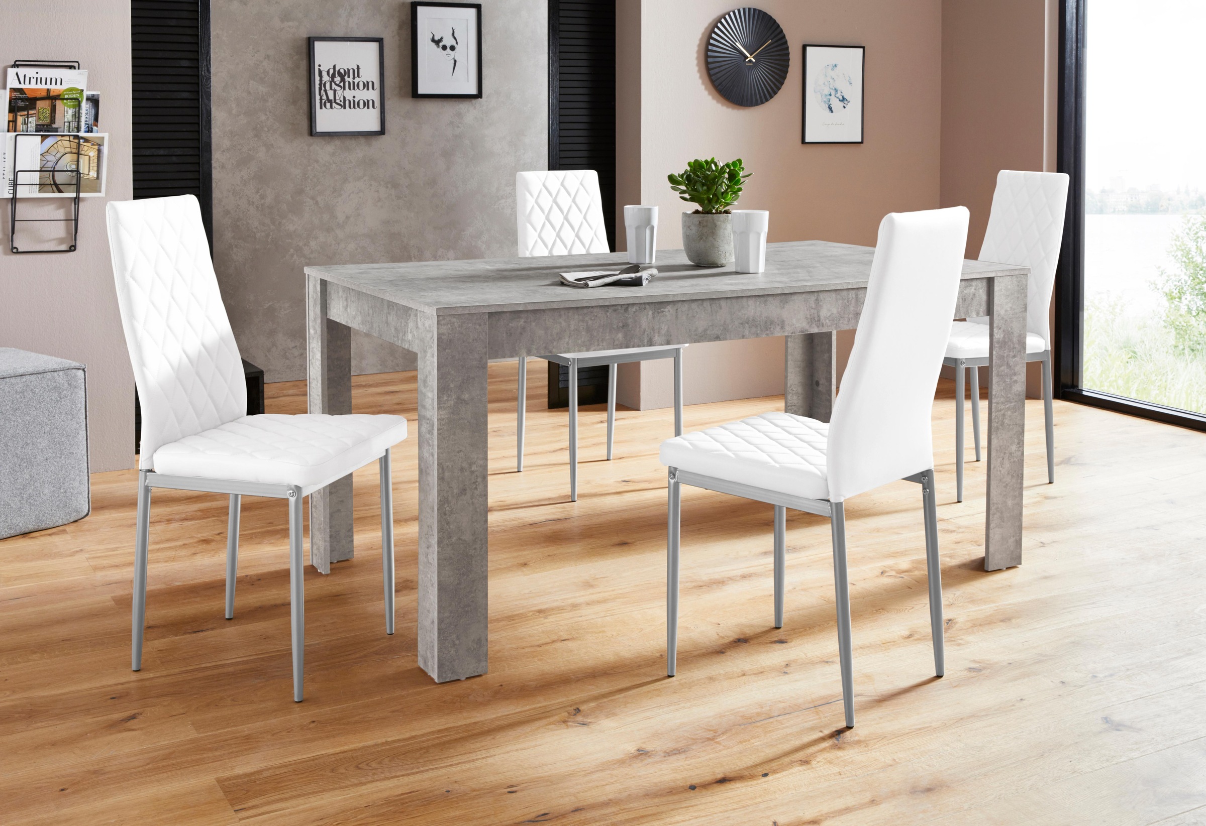 Image of GOODproduct Essgruppe "Lynn160/Brooke" Set: Tisch mit 4 Stühlen