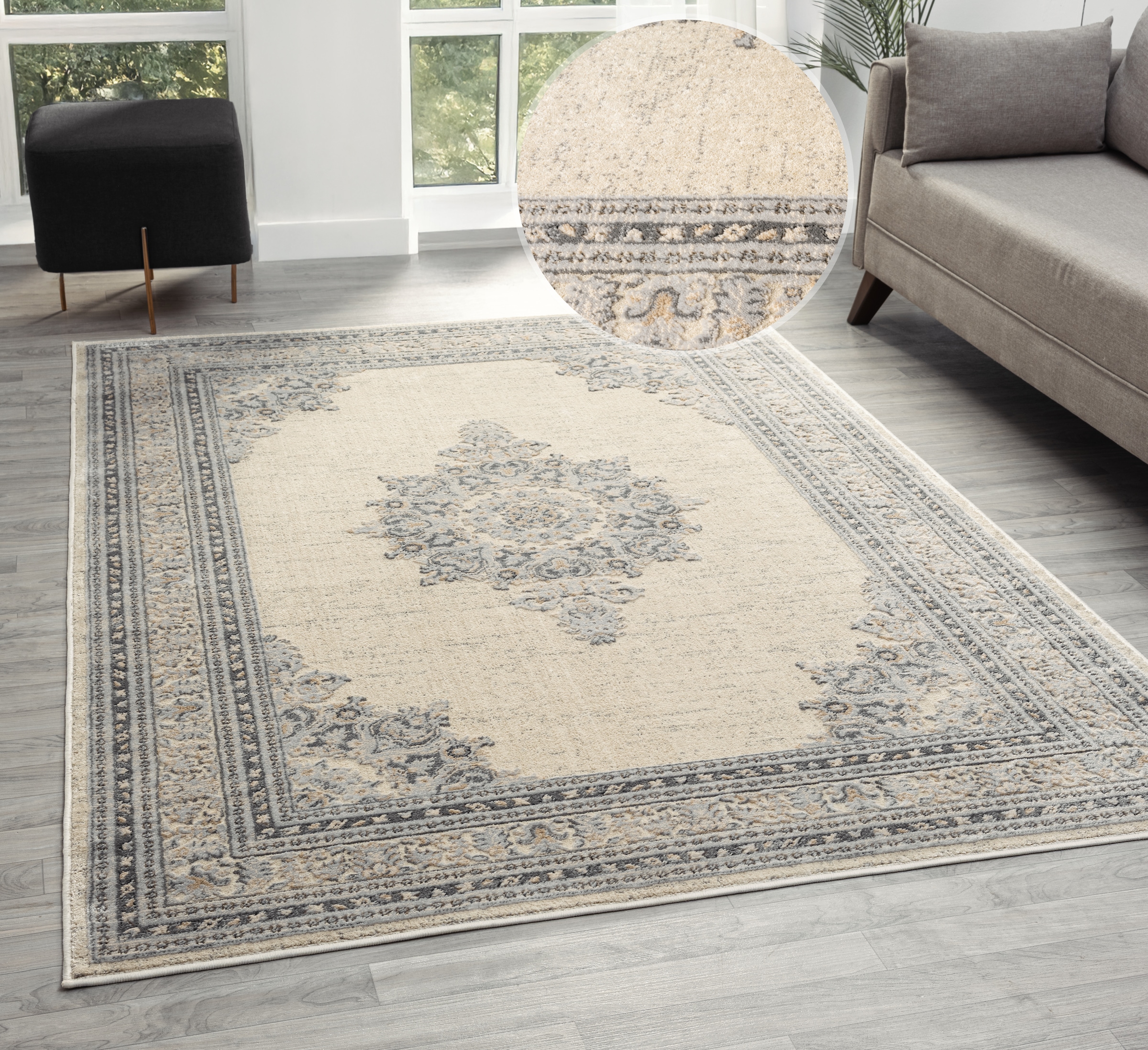 GOODproduct Teppich »Banli, Vintage-Look, Orient-Optik« rechteckig 9 mm Höhe dezenter Glanz, Schrumpf-Garn-Effekt, Vintage-Look, Orient-Optik