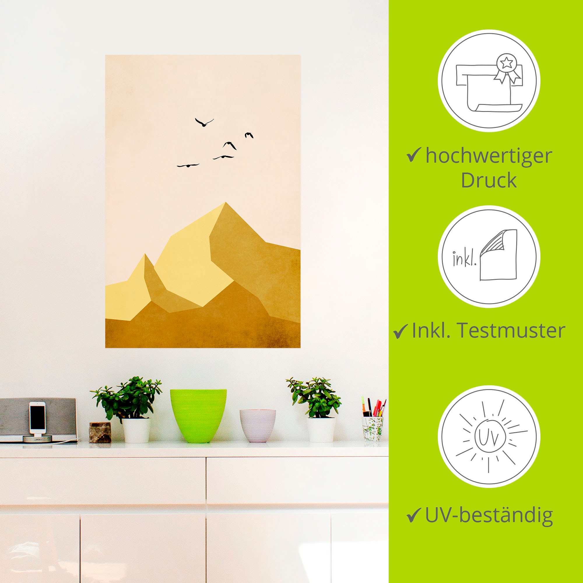 Artland Wandbild »Zugspitze, DREI«, Berge & Alpenbilder, (1 St.), als Alubild, Leinwandbild, Wandaufkleber oder Poster in versch. Grössen