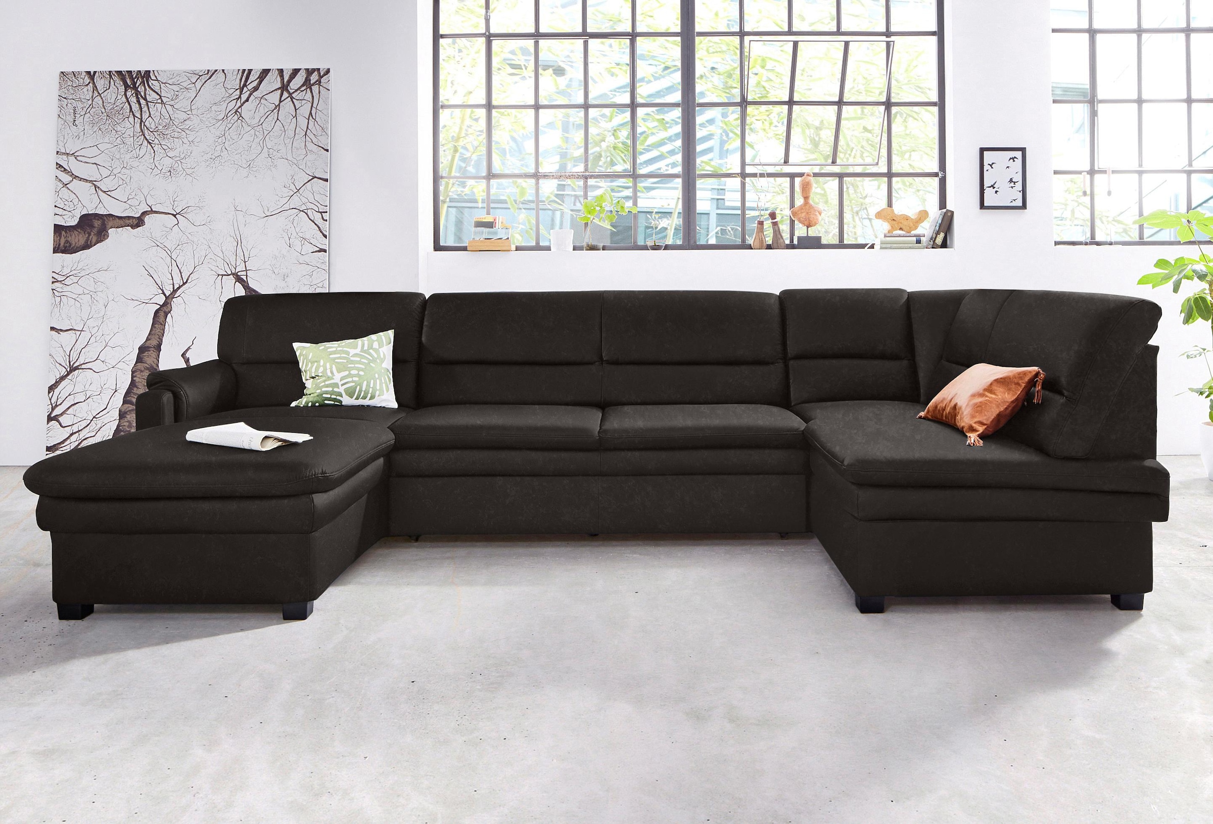 Image of sit&more Wohnlandschaft "Pisa U-Form" mit Federkern, wahlweise mit Bettfunktion