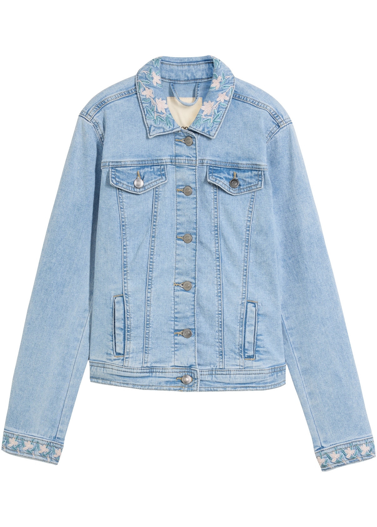 bonprix Veste en jean lockere Passform, mit Hemdblusenkragen