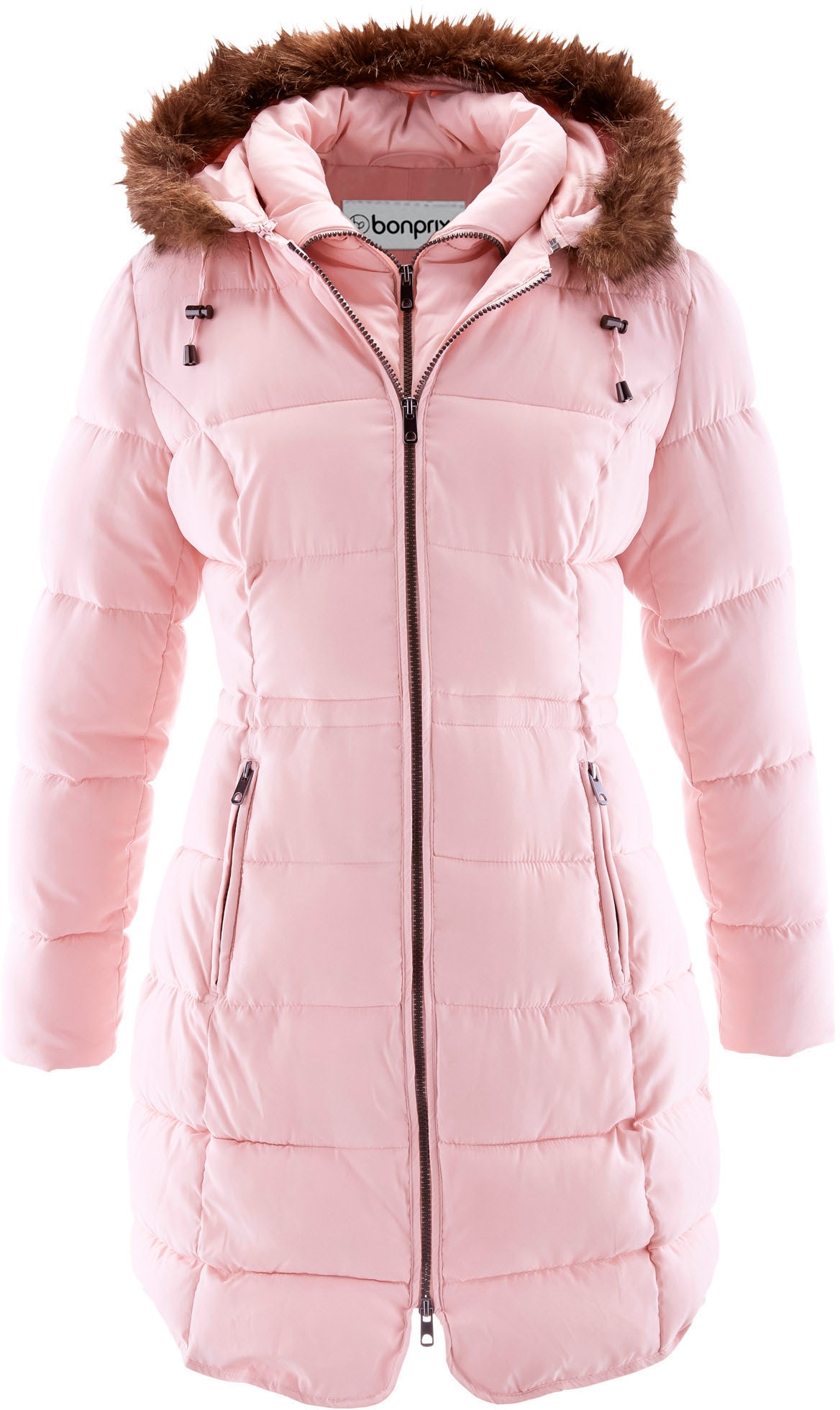 bonprix Veste matelassée »Steppjacke mit Kapuze, gefüttert« mit Kapuze Regular Fit, mit abnehmbarer Kapuze mit Fellimitat