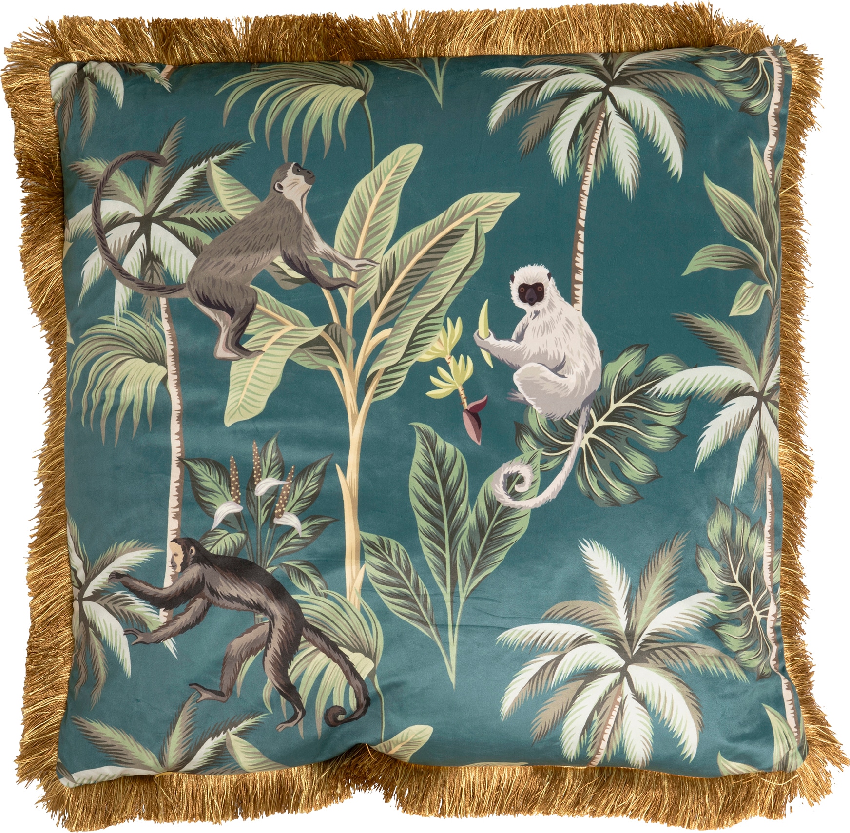 Image of Kare Design Dekokissen "Jungle Fever, Kissenhülle mit Füllung, 55x55 cm" stützt Kopf und Nacken angenehm und sorgt für erholsamen Schlaf
