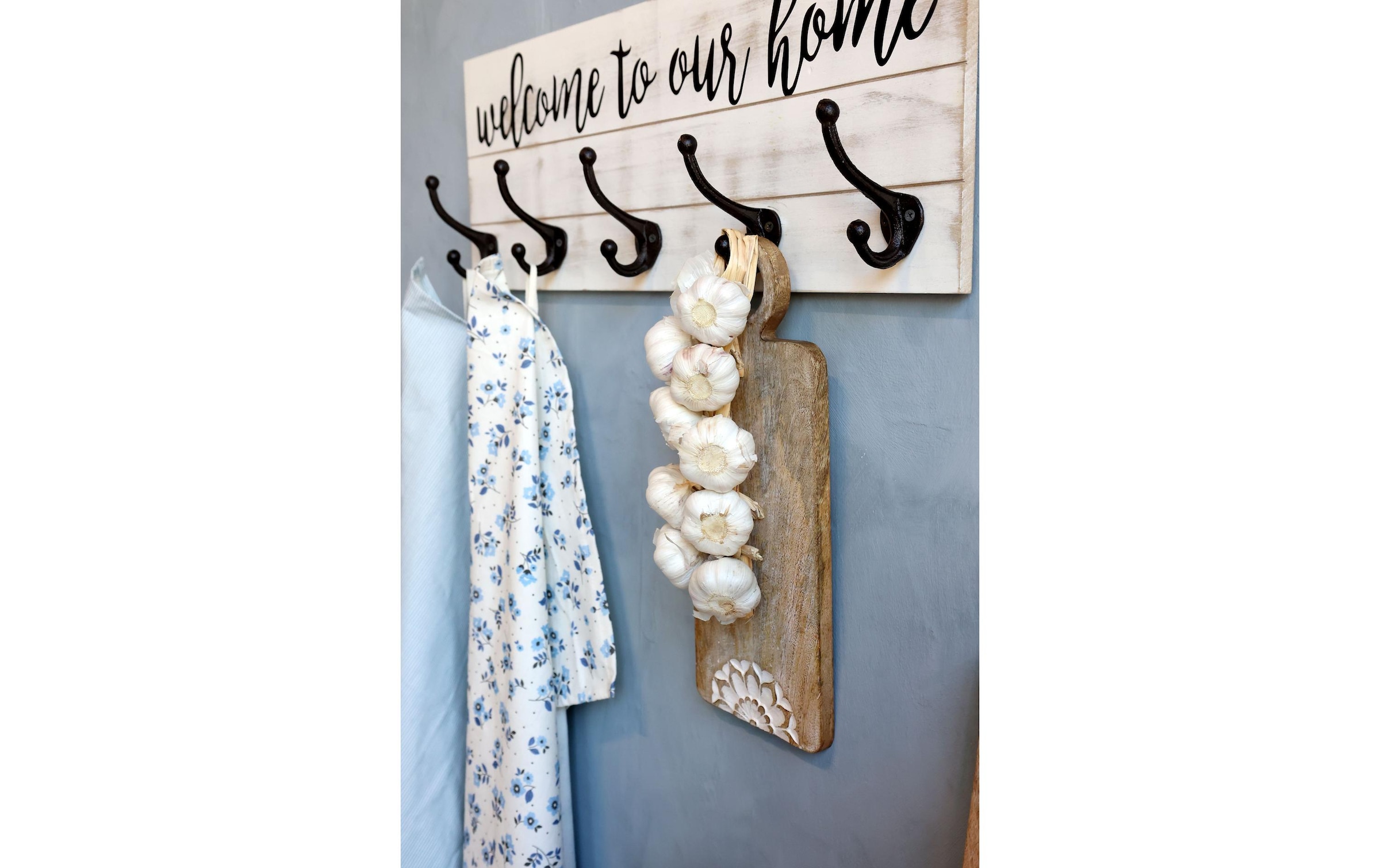   Wandhaken »Chic Antique welcome to our home« Kleiderhakenbrett