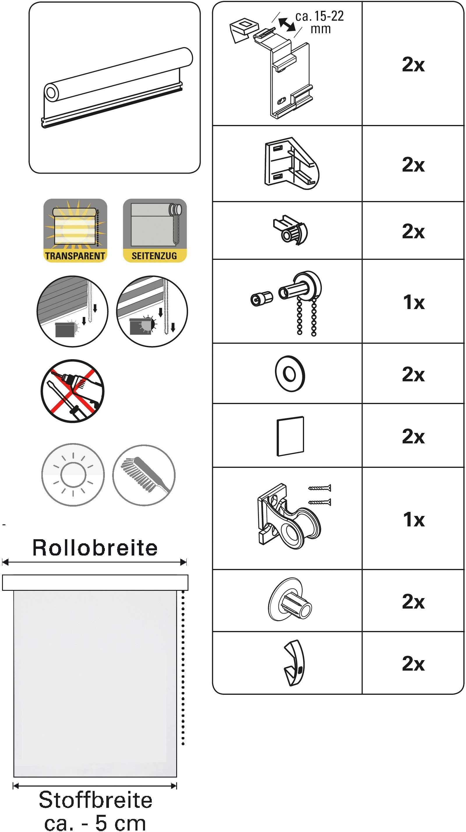 GARDINIA Doppelrollo »Easyfix«, halbtransparent, Sichtschutz, mit Bohren/ohne Bohren, freihängend, segmentweise gewebter Stoff