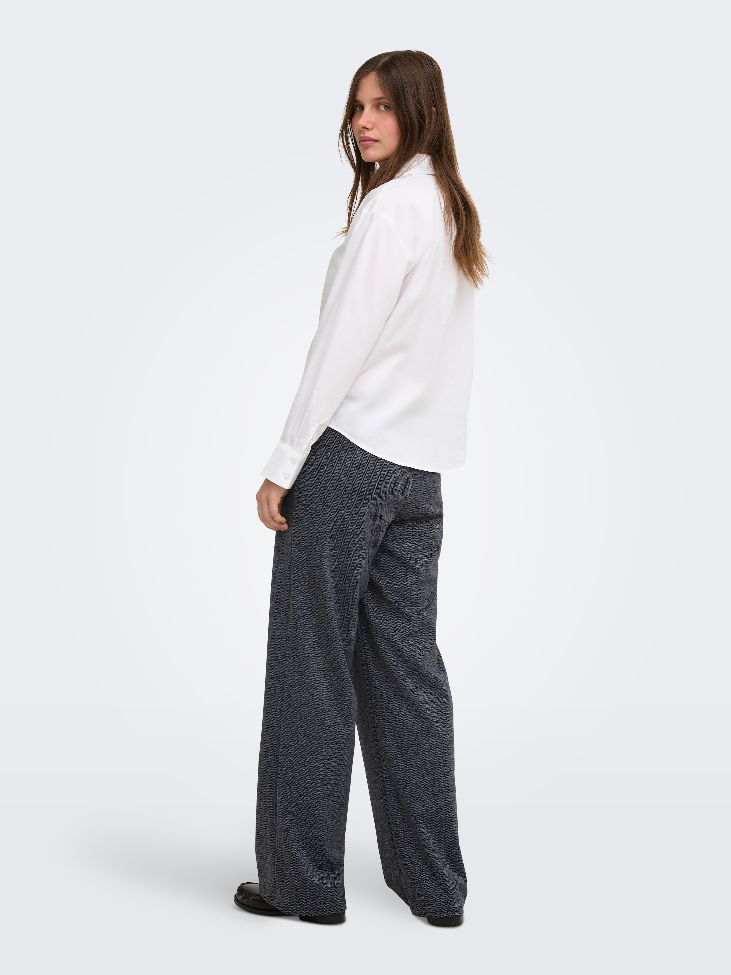ONLY Anzughose »ONLBREMEN MW HERRINGBONE WIDE PANT PNT«  Materialmix