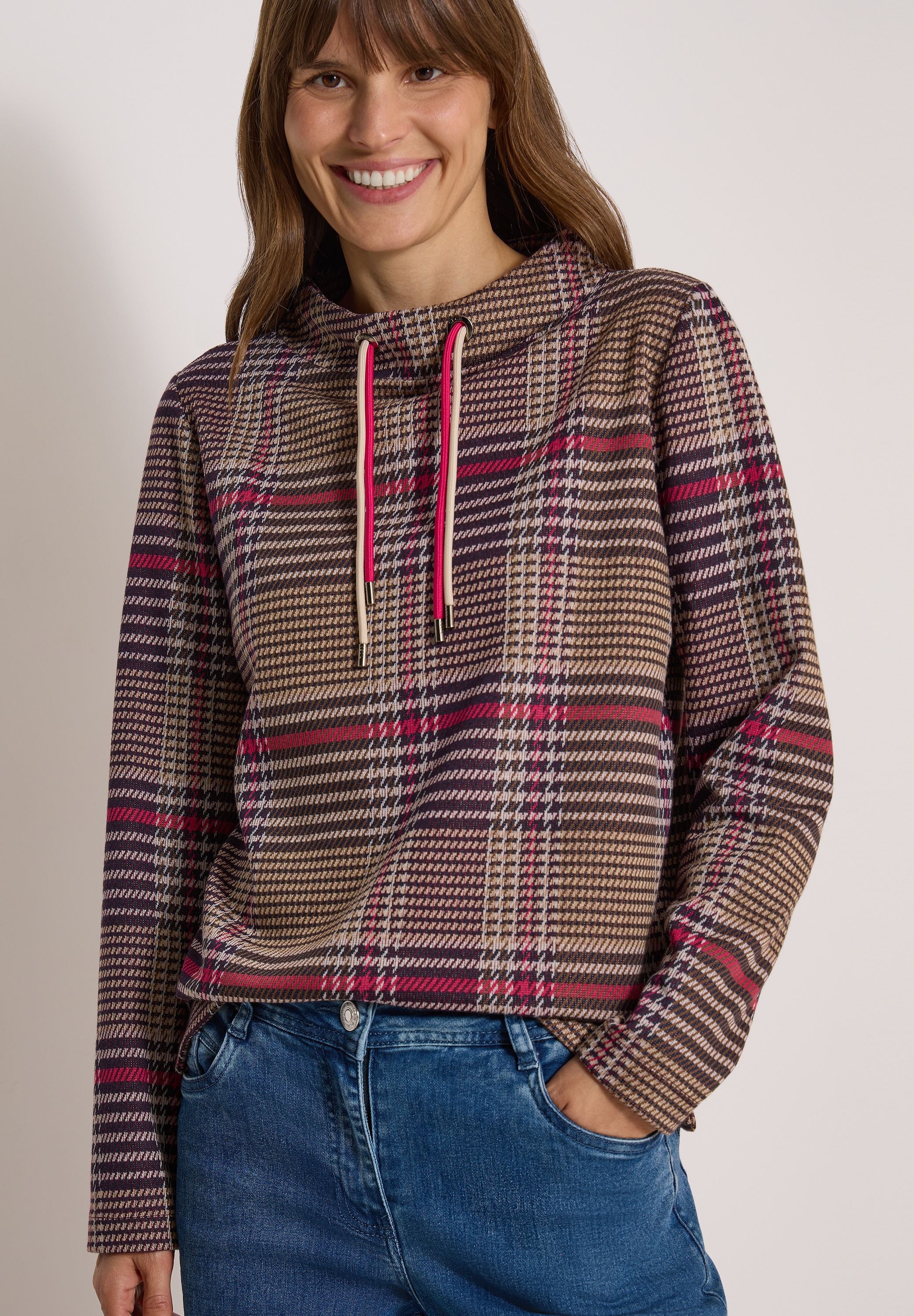 Image of Cecil Sweatshirt, mit Funnel Neck und Muster