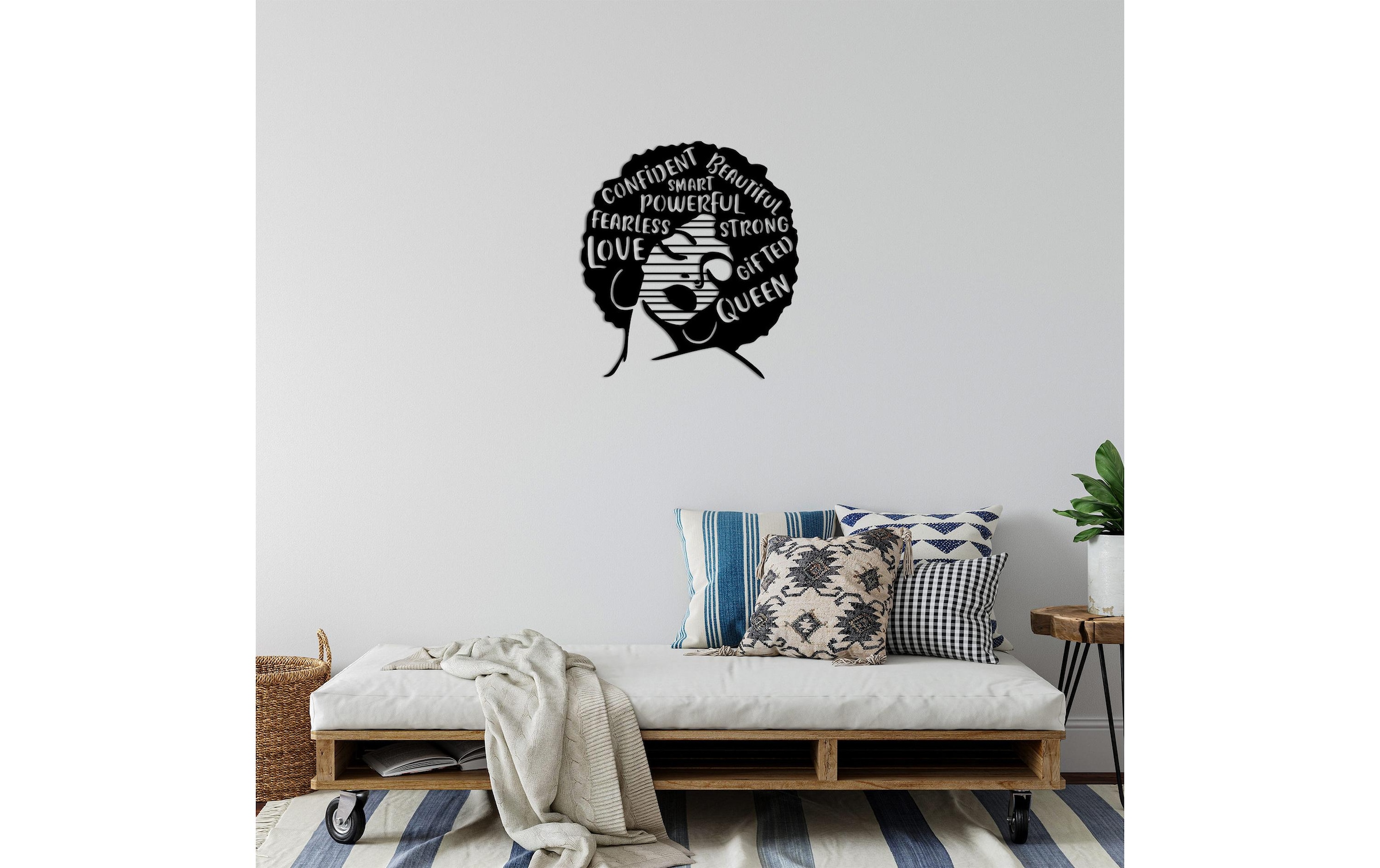 Wanddekoobjekt »Wallxpert Love Fearless Smart 64 x 70 cm«