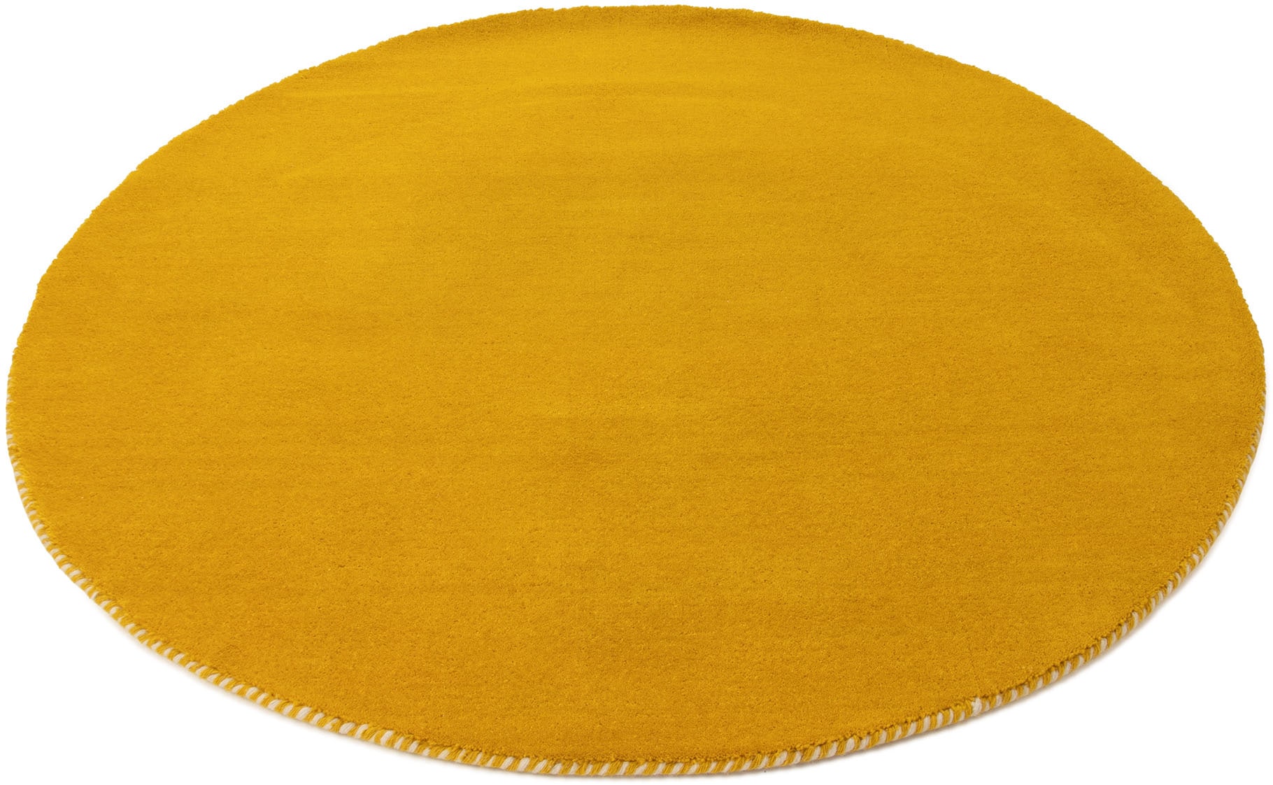 carpetfine Wollteppich »Gabbeh Lola Uni« rund 14 mm Höhe mit natürlichem Pflanzenmaterial von Hand gewebt, auch als Läufer
